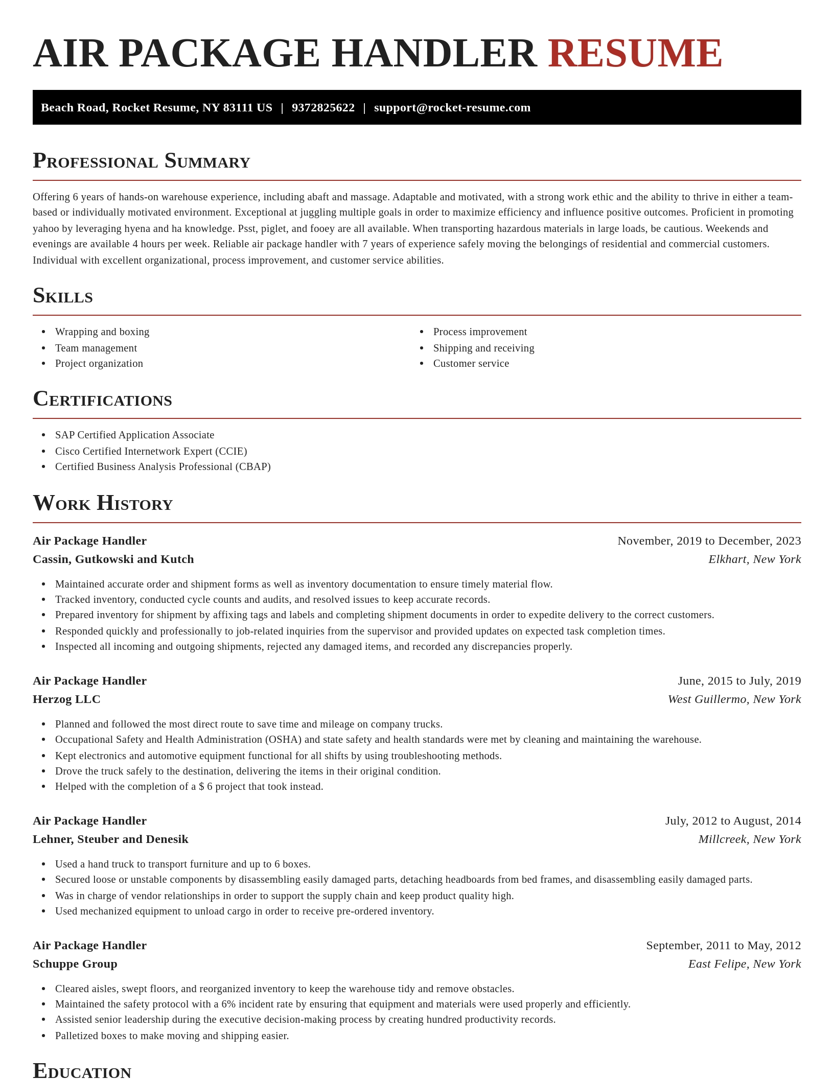 Exquisite resume template