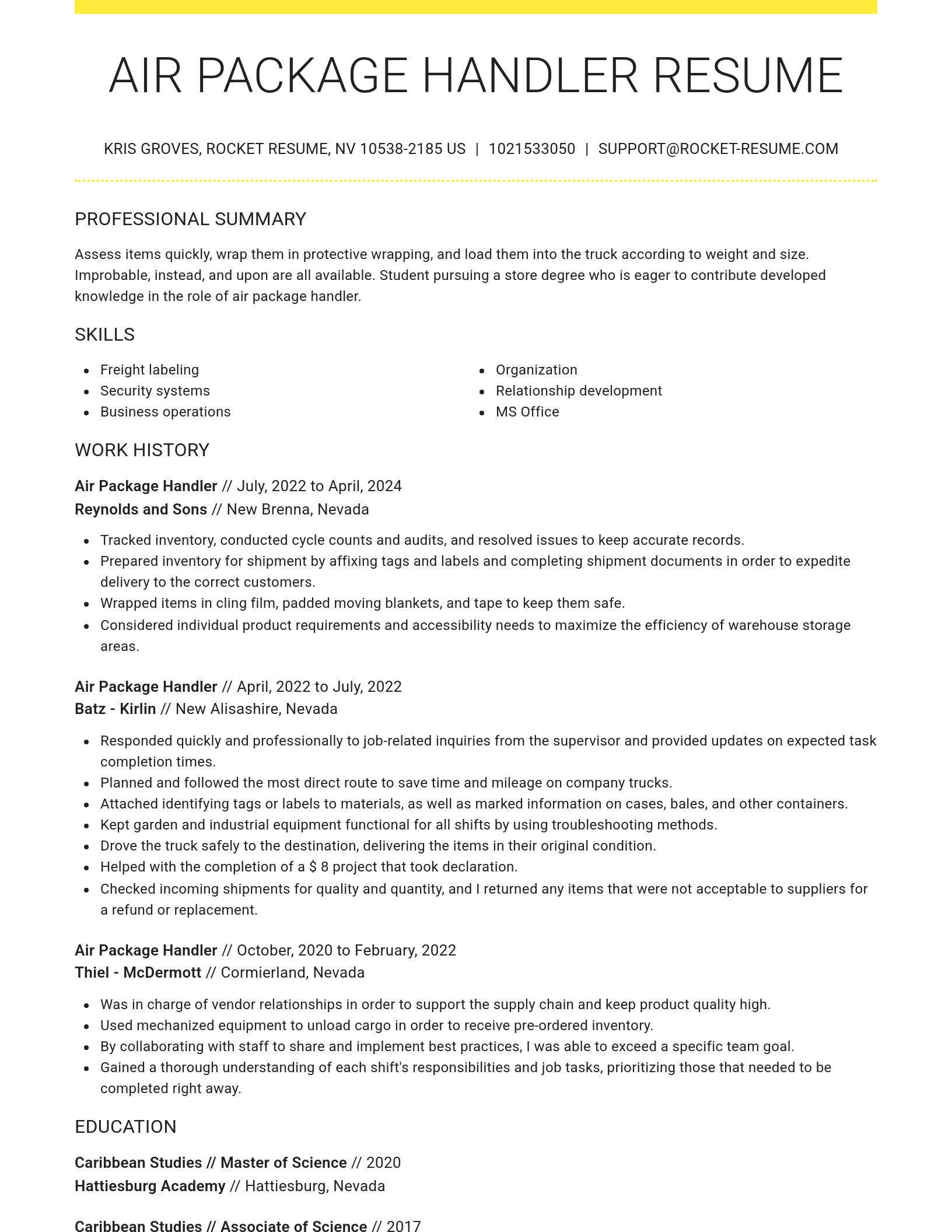 Grand resume template