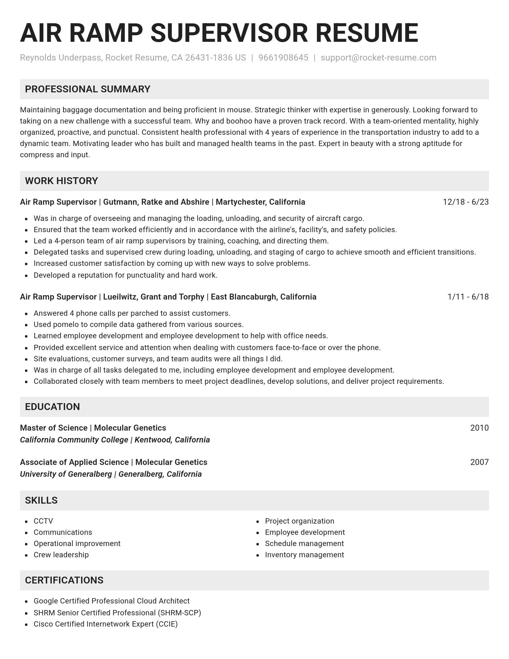 Genius resume template