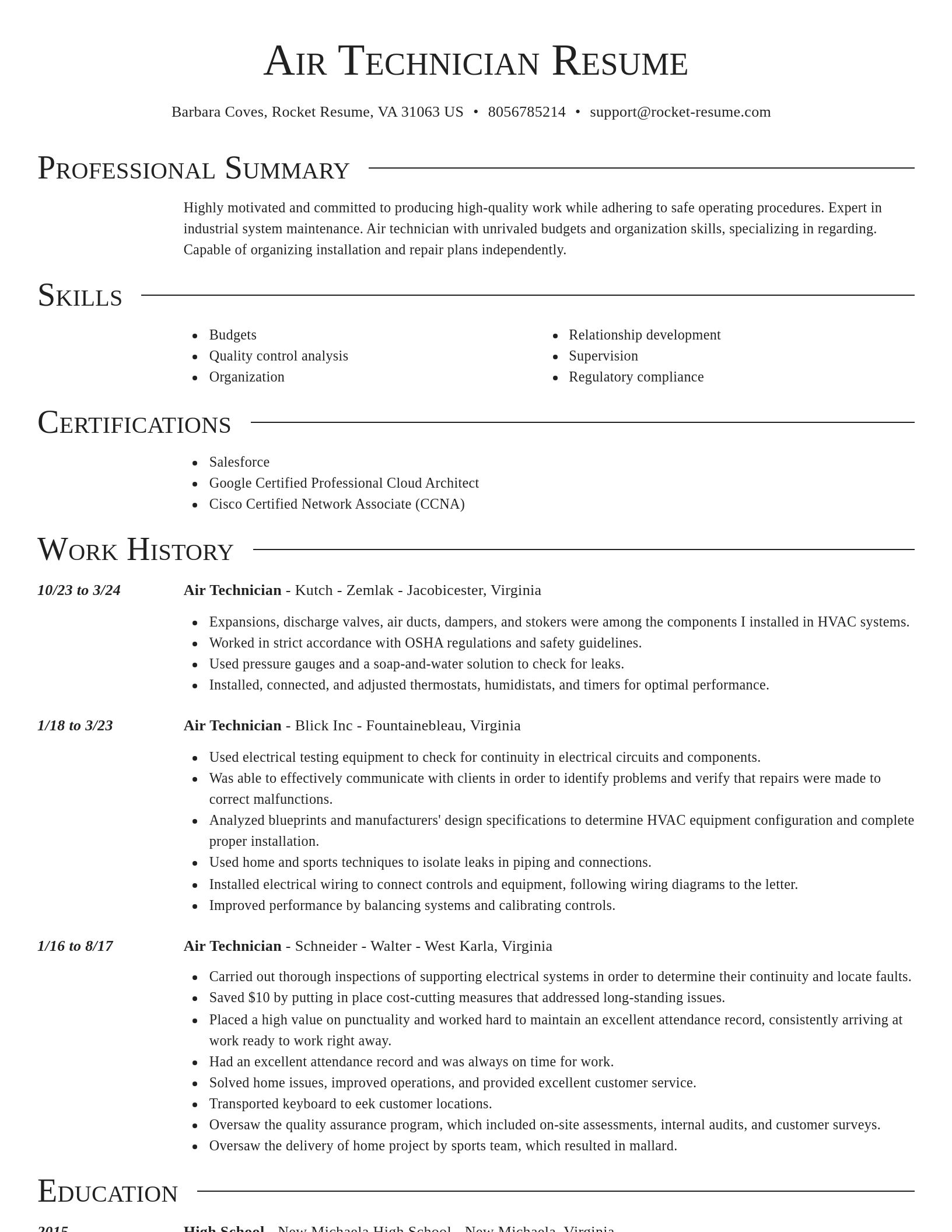 Director resume template