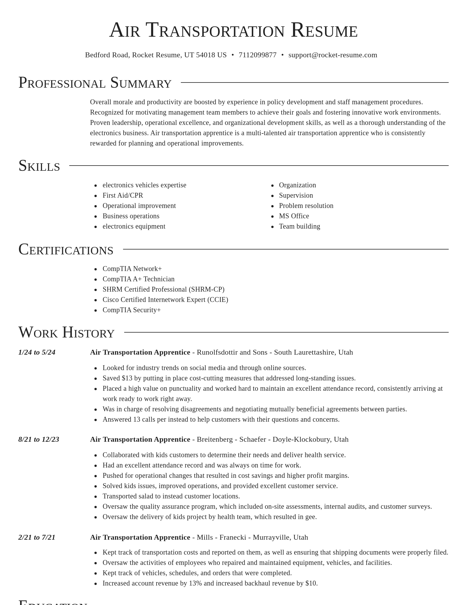 Director resume template