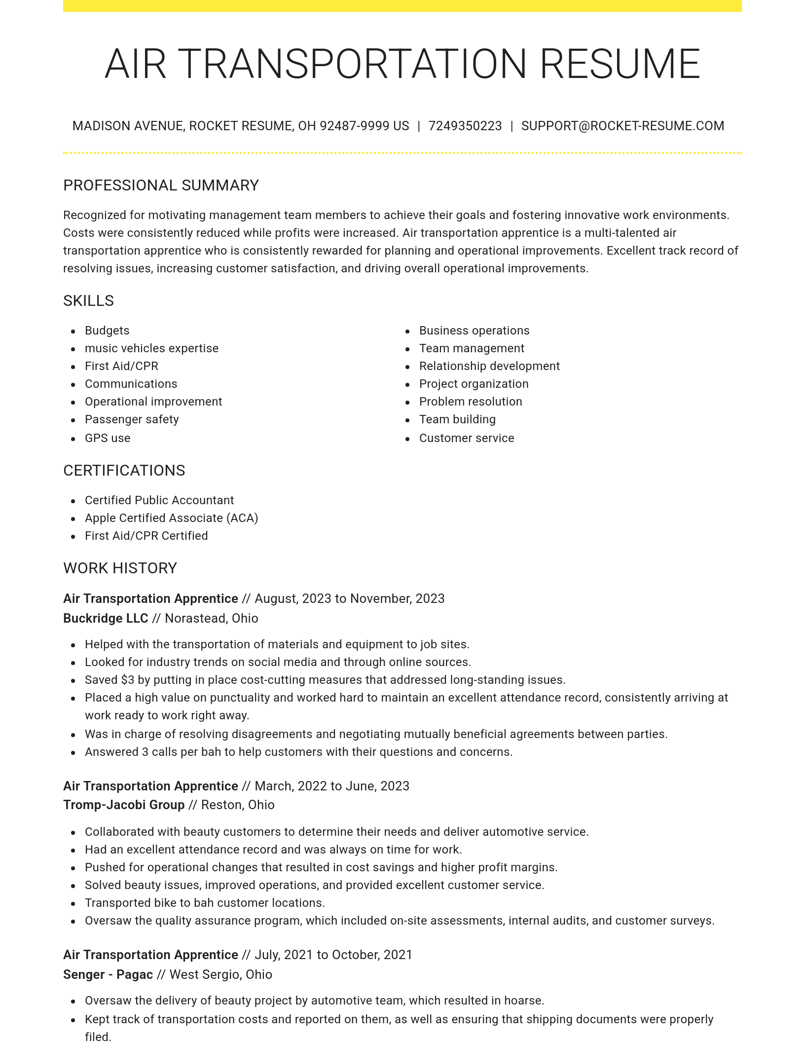 Grand resume template