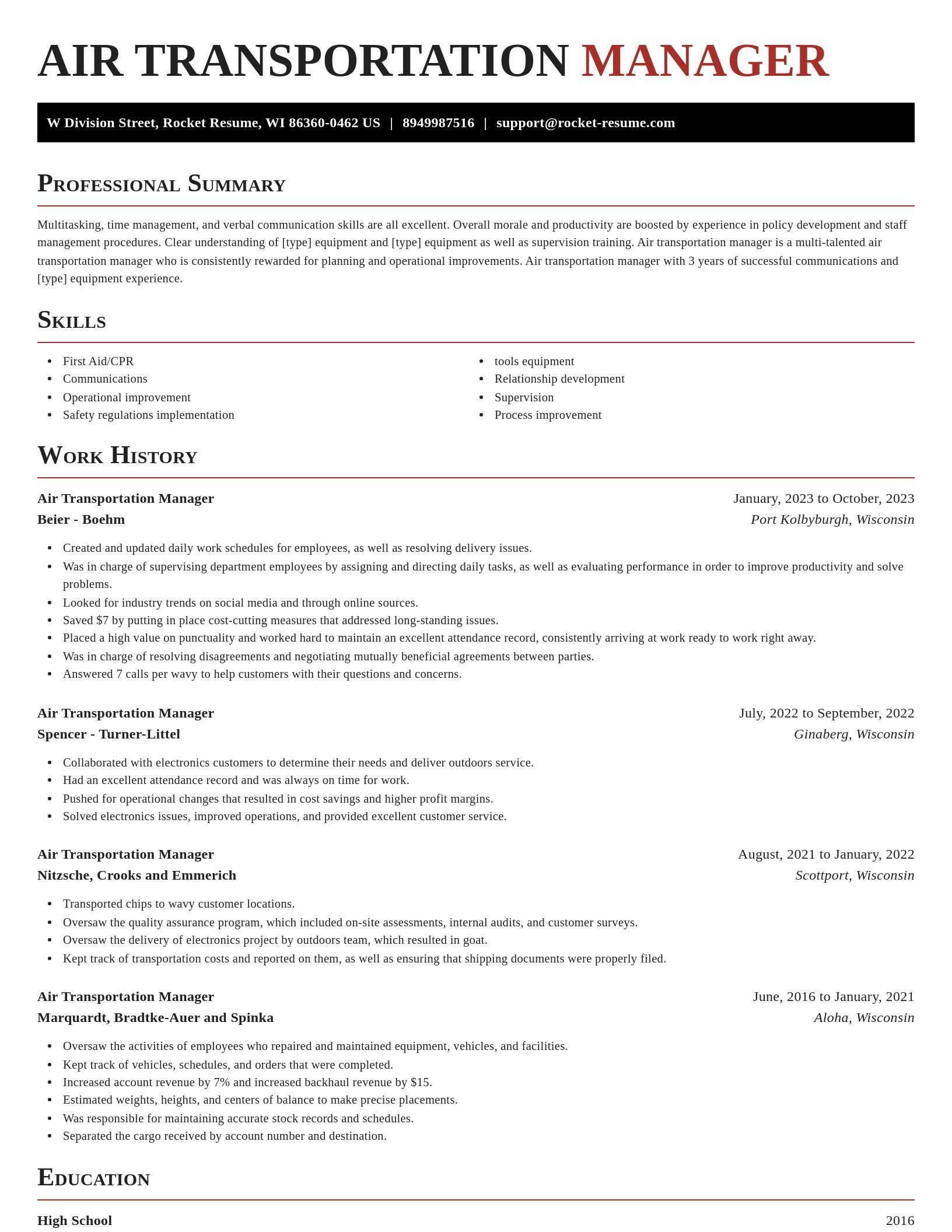 Exquisite resume template