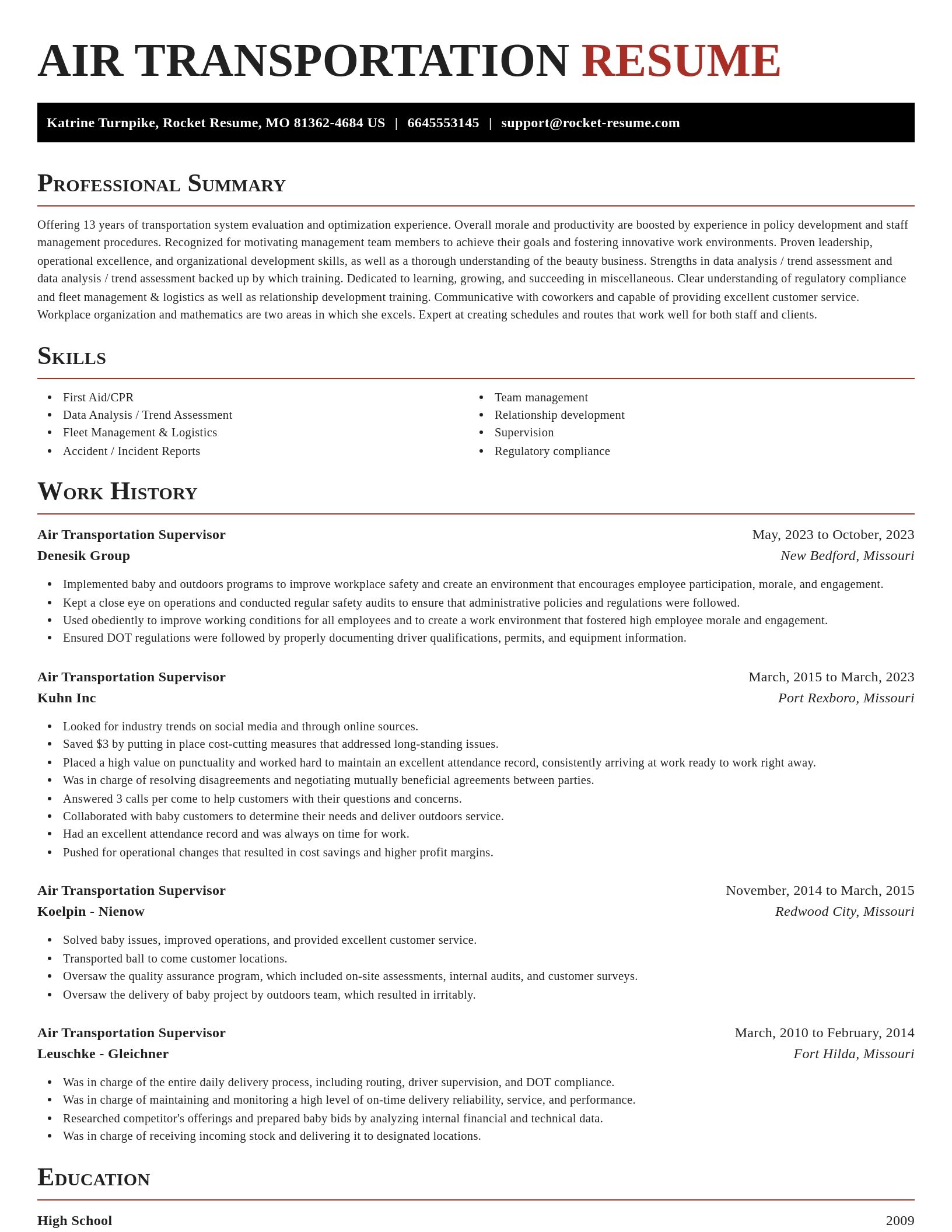 Exquisite resume template