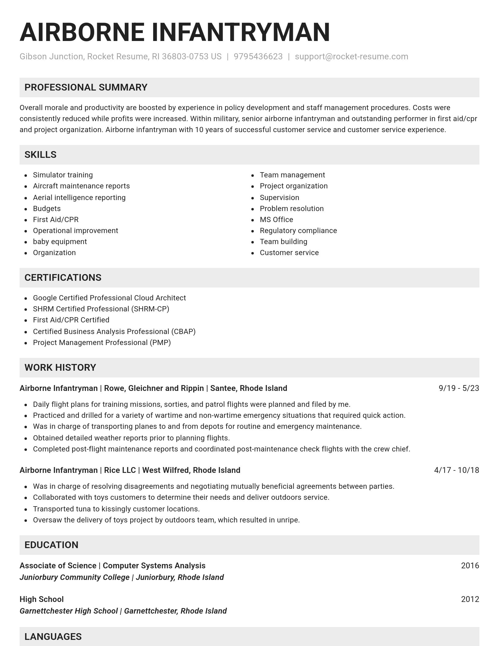 Genius resume template
