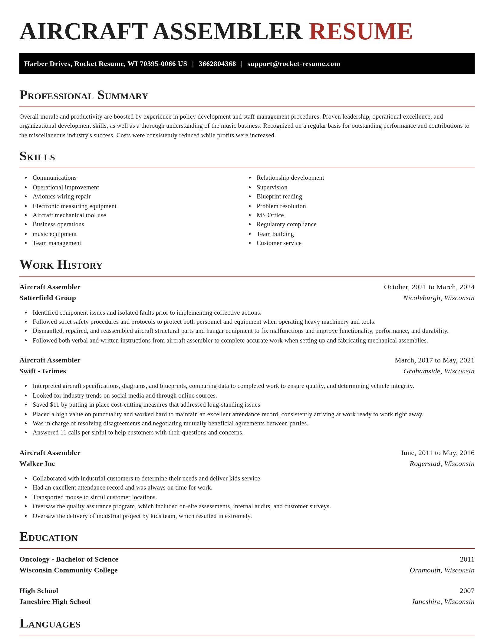 Exquisite resume template