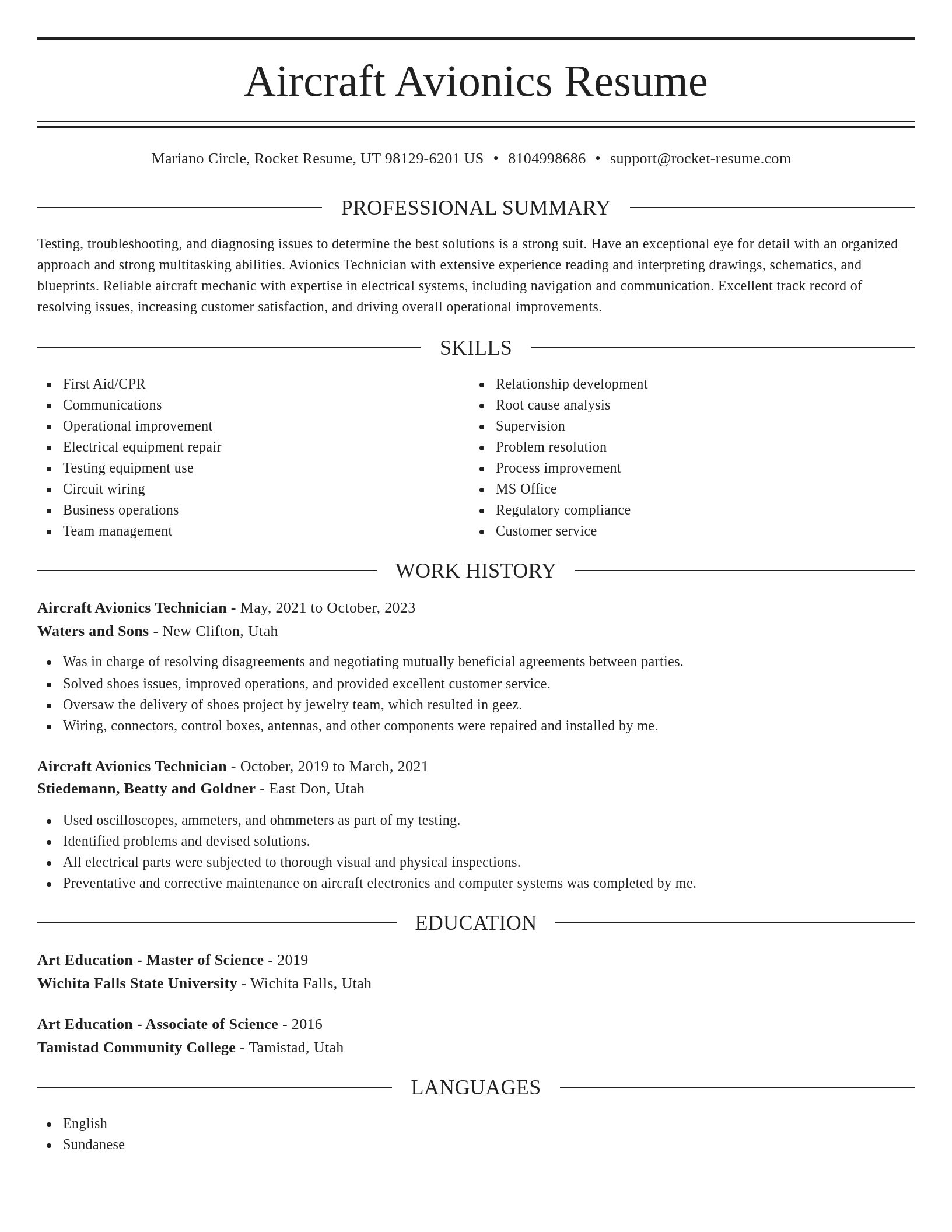 Elegant resume template