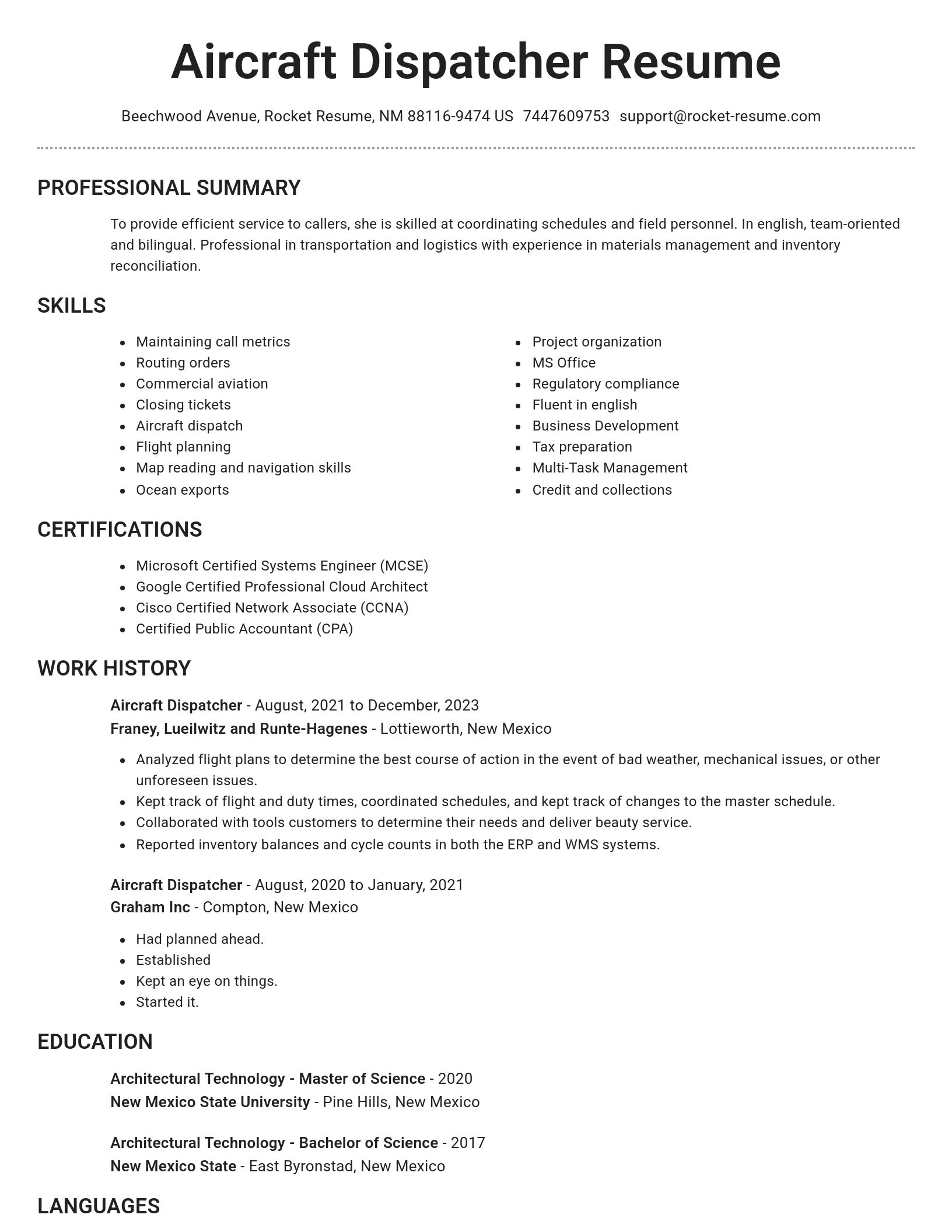 Brilliant resume template