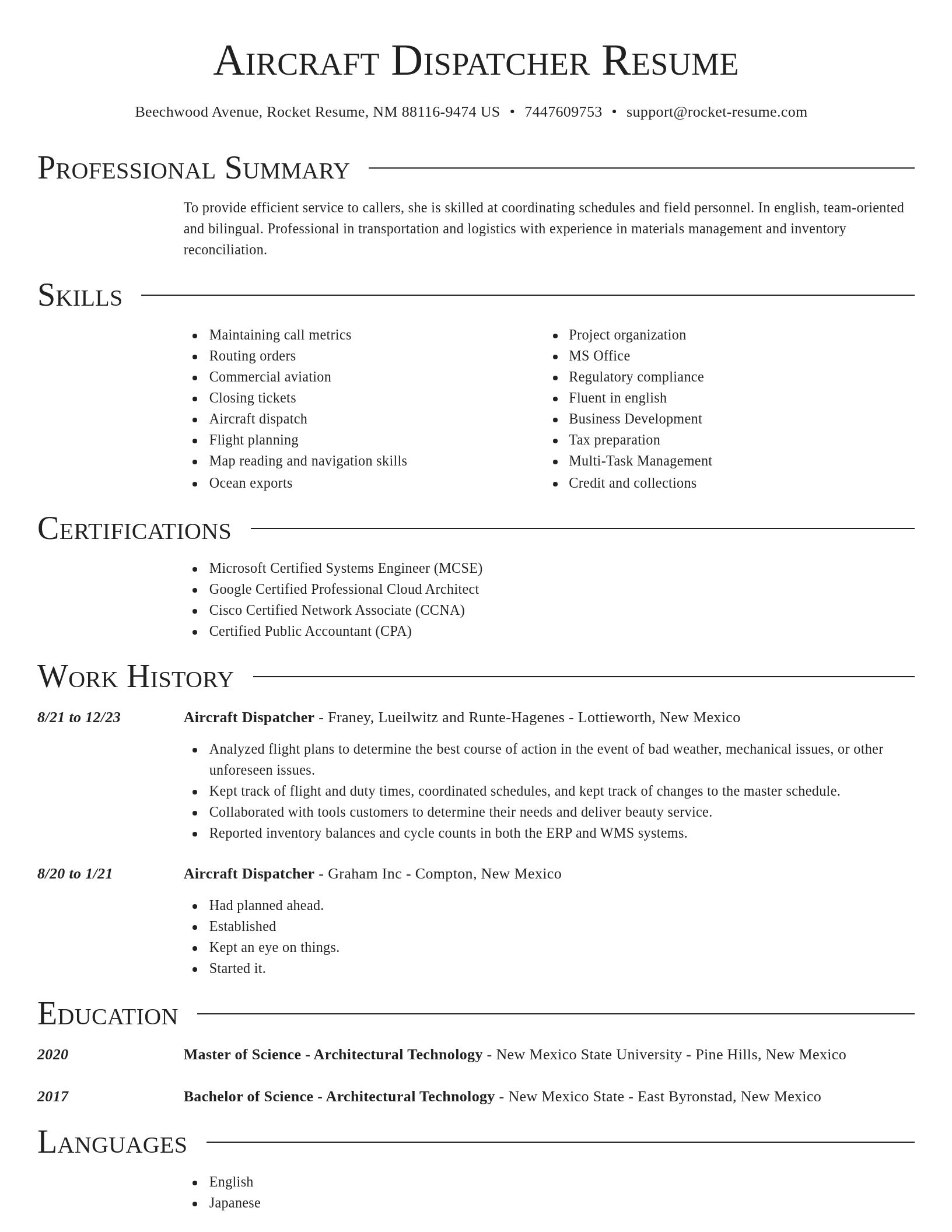 Director resume template