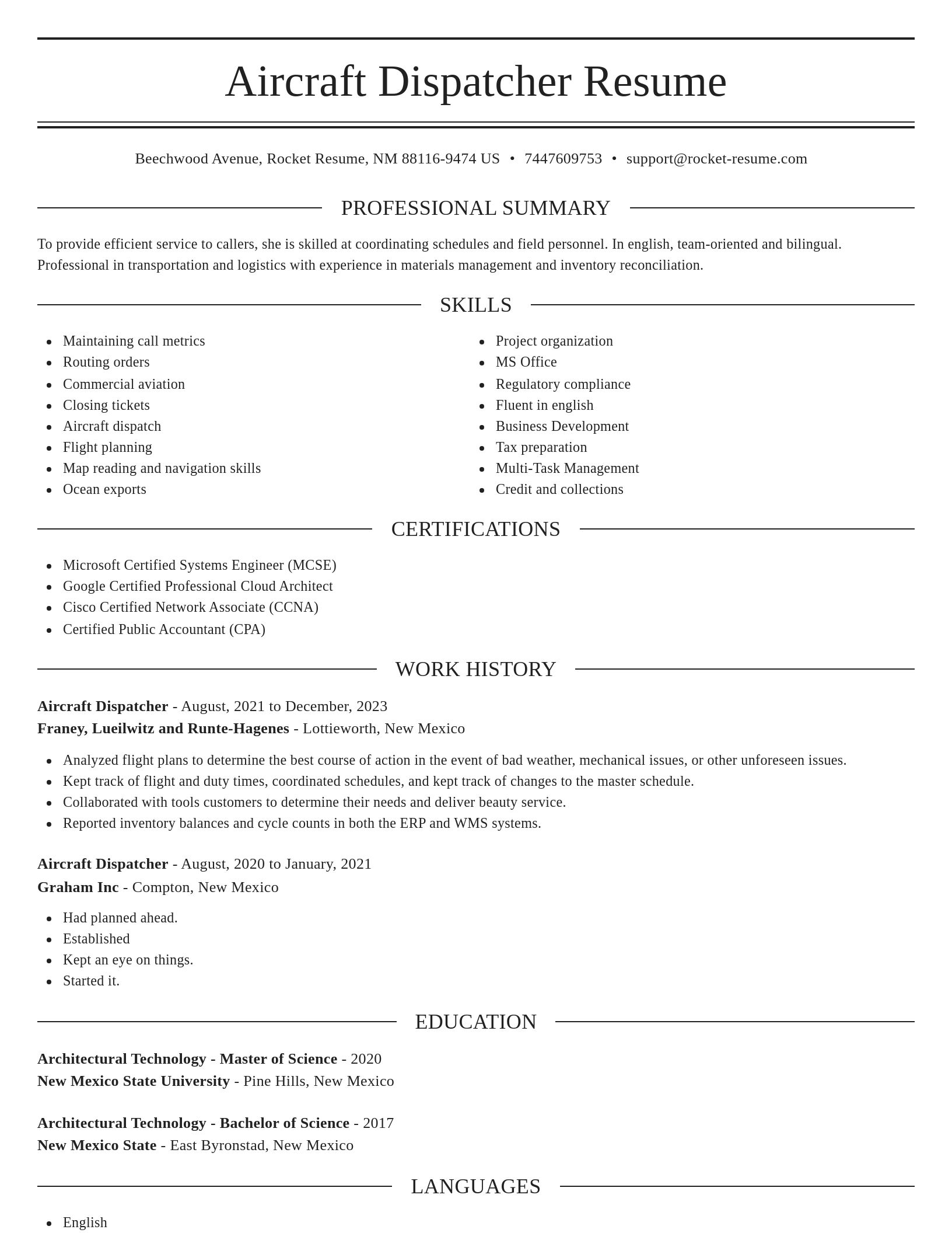 Elegant resume template