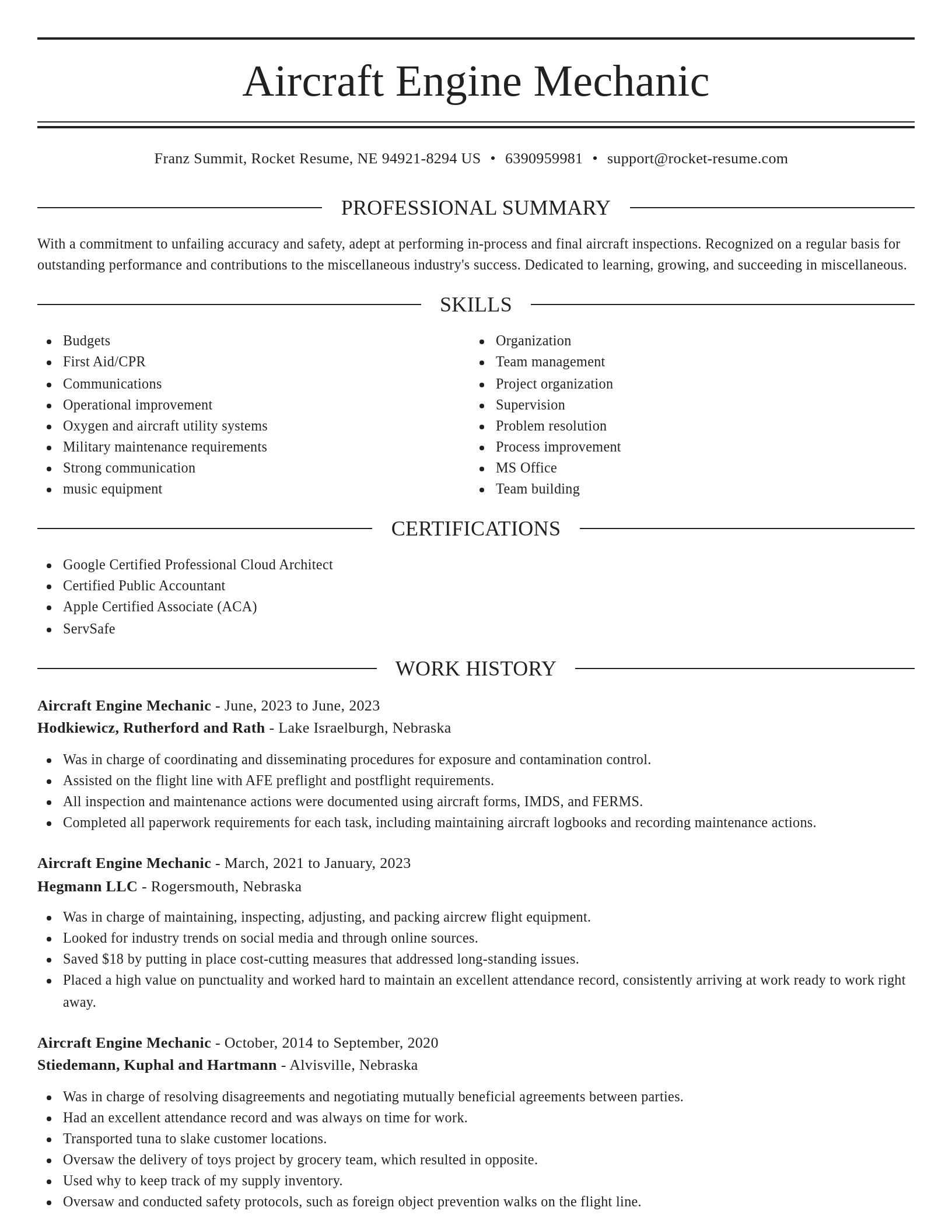 Elegant resume template