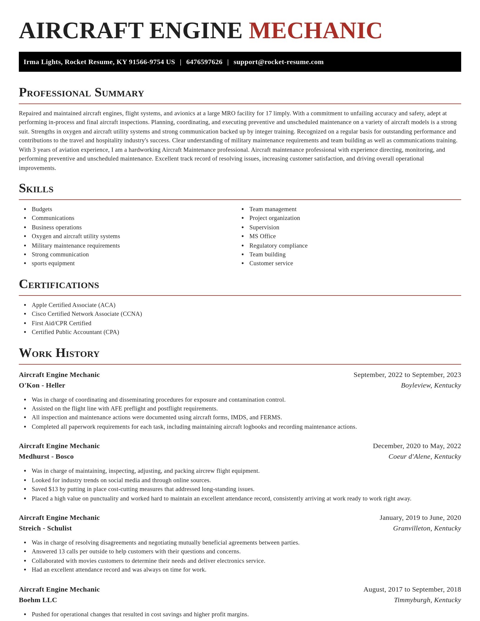 Exquisite resume template