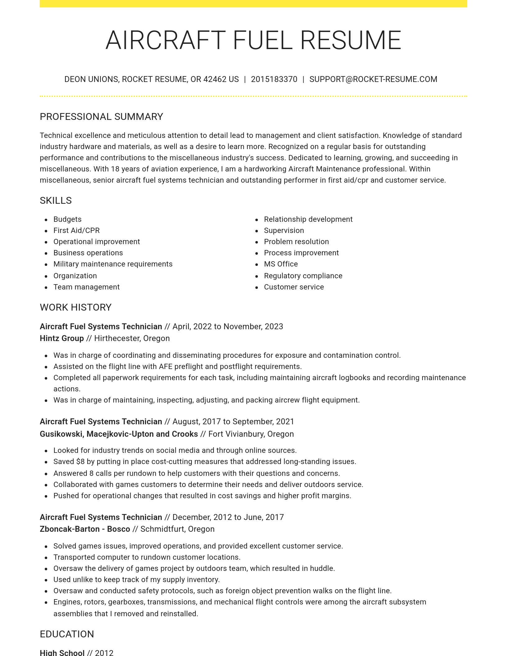 Grand resume template