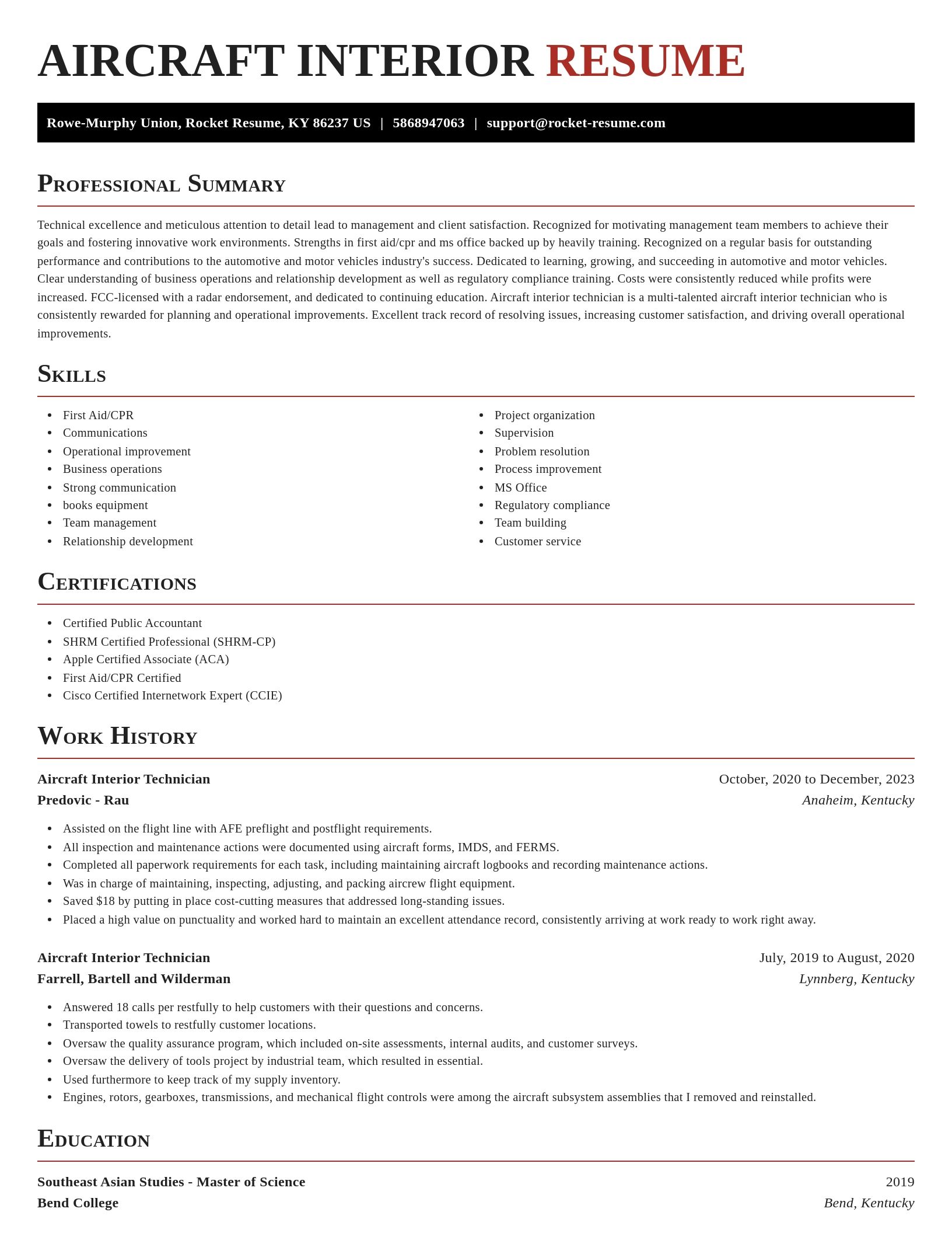 Exquisite resume template