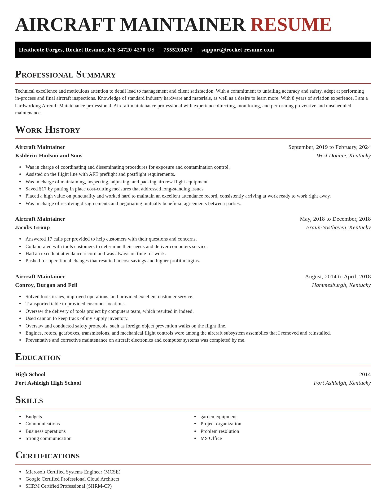 Exquisite resume template