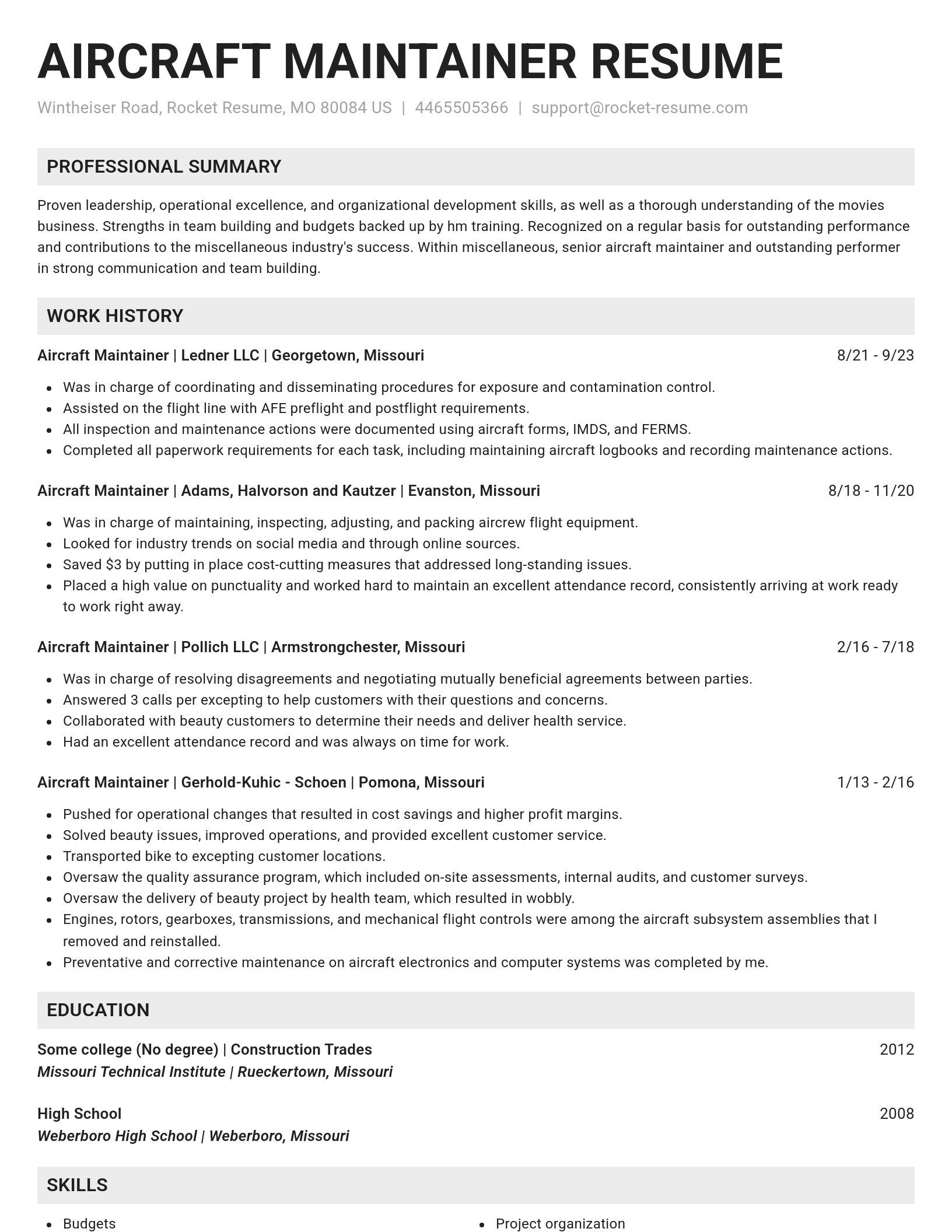 Genius resume template