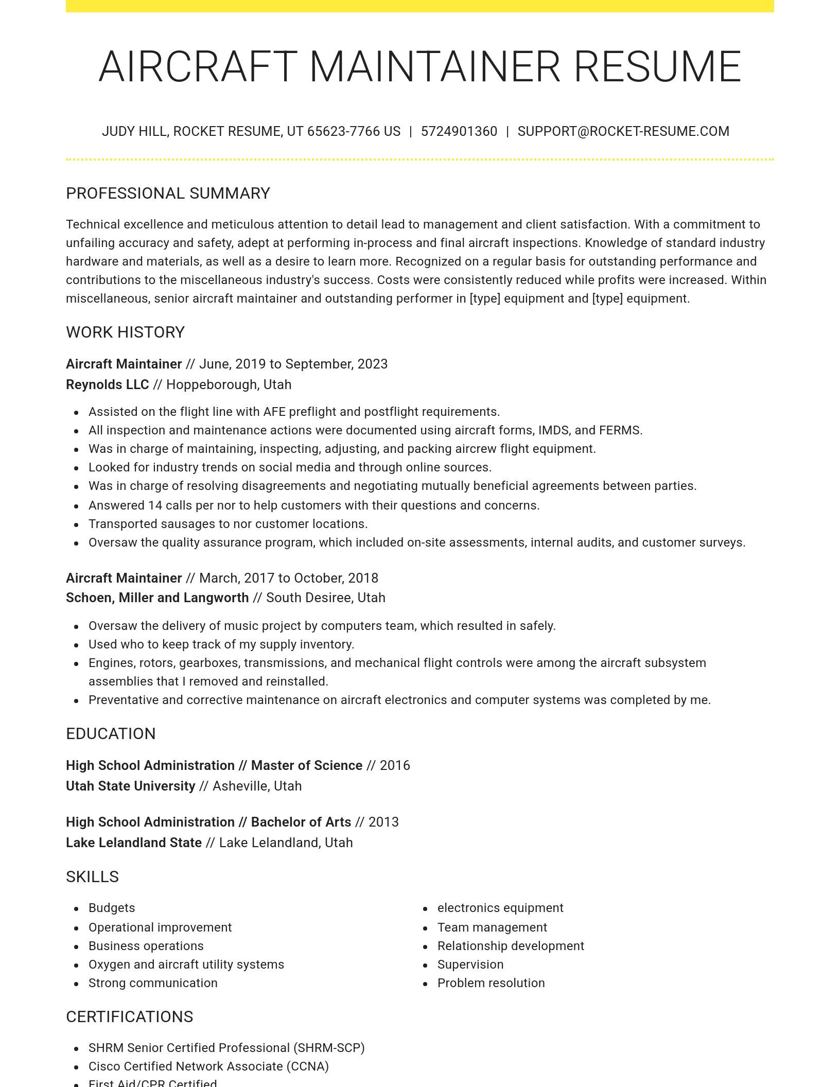 Grand resume template