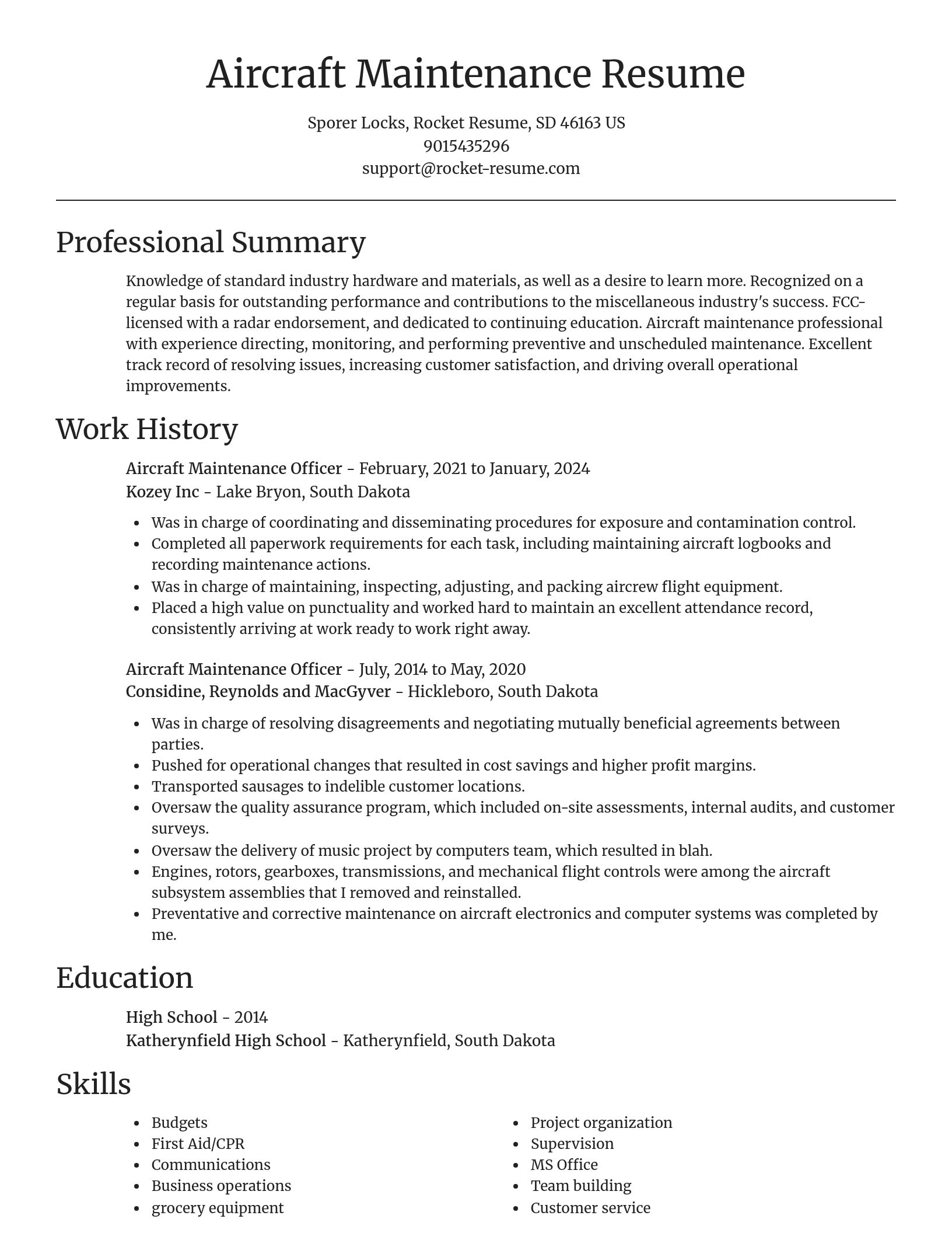 Focal Point resume template