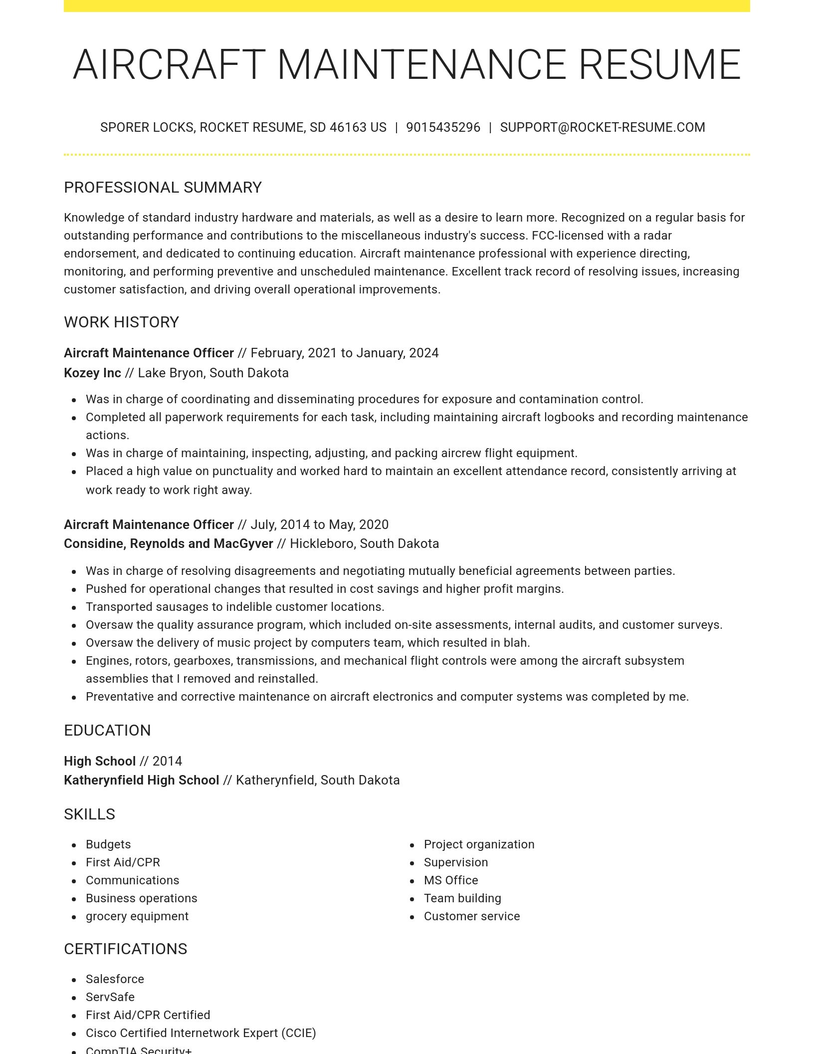 Grand resume template