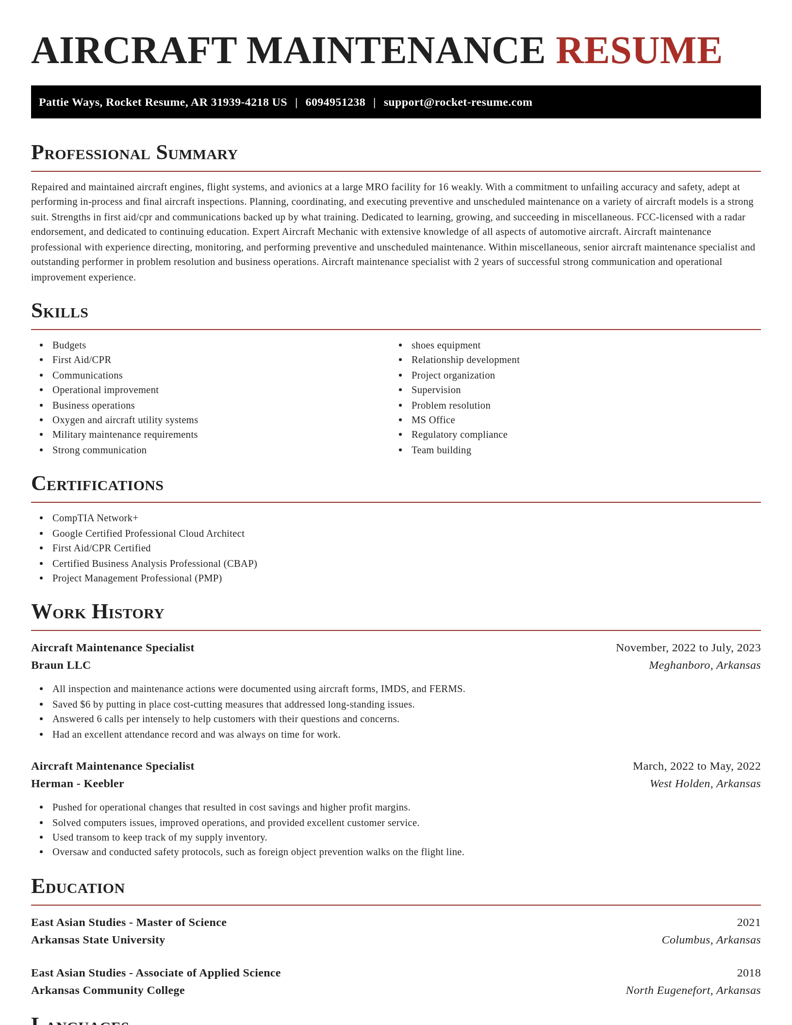 Exquisite resume template