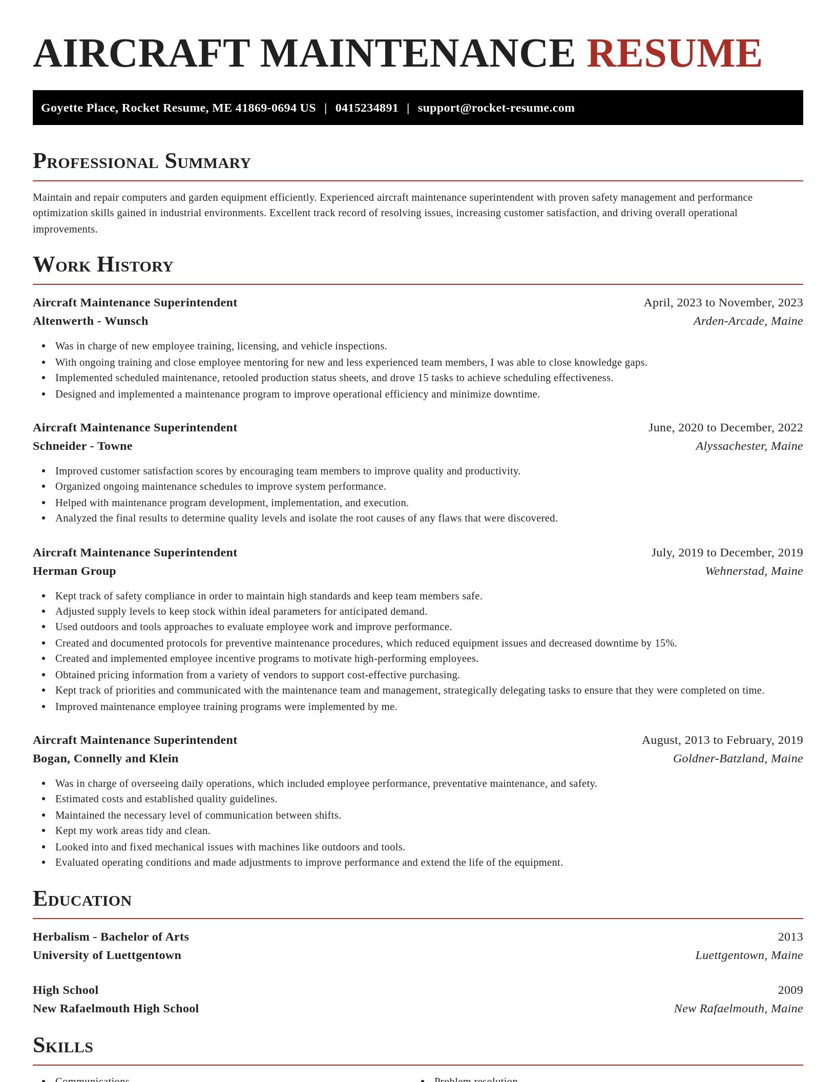 Exquisite resume template