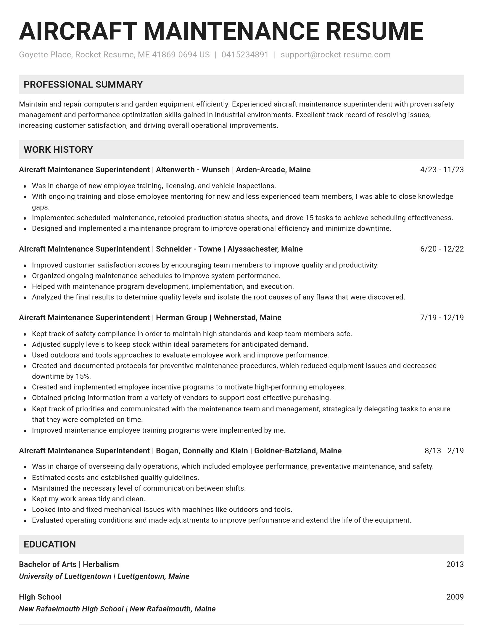 Genius resume template