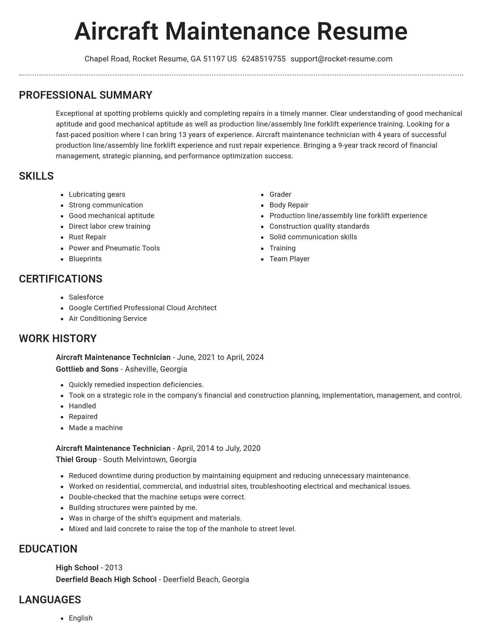 Brilliant resume template
