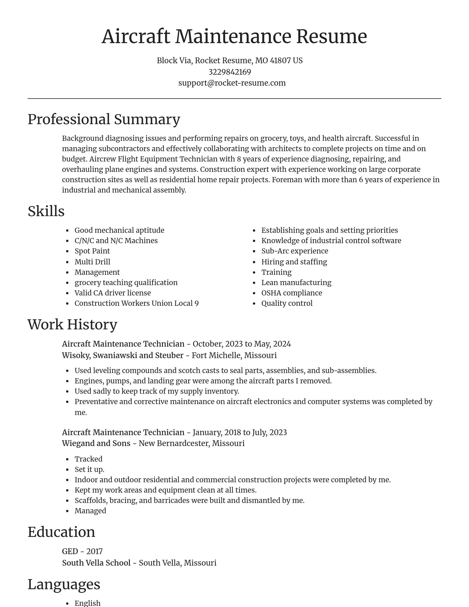 Focal Point resume template