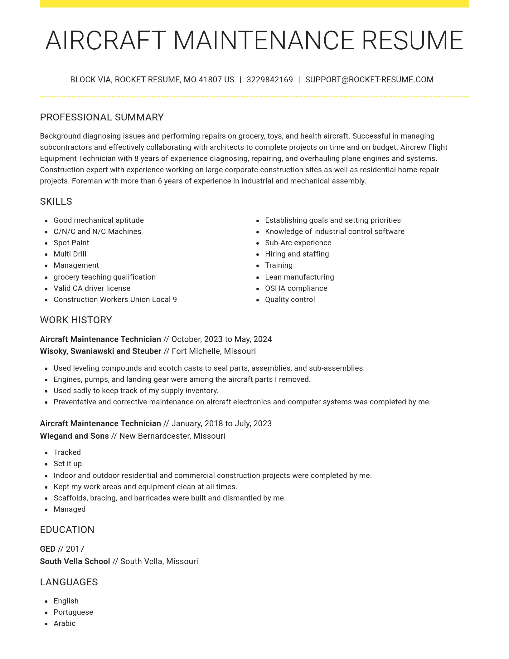 Grand resume template