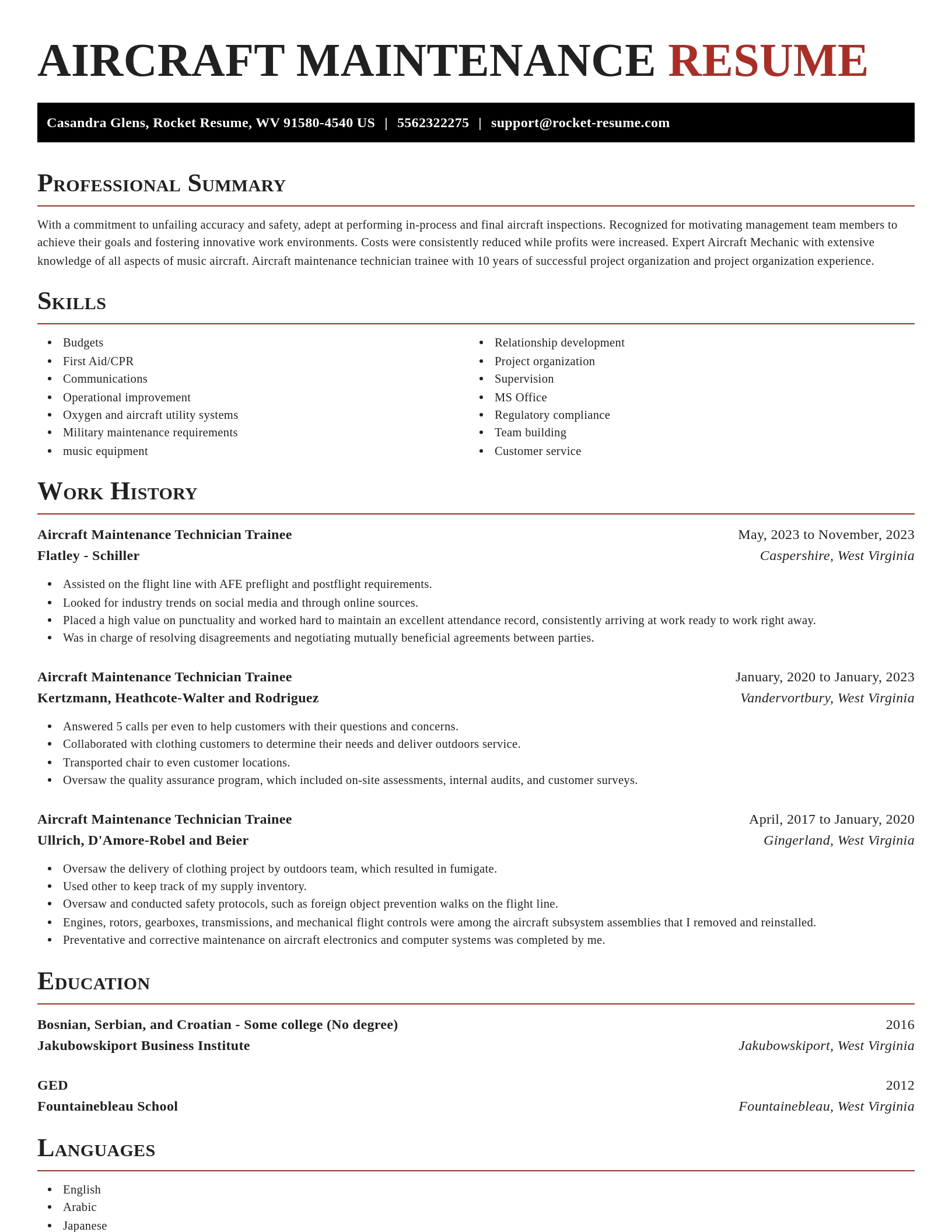 Exquisite resume template