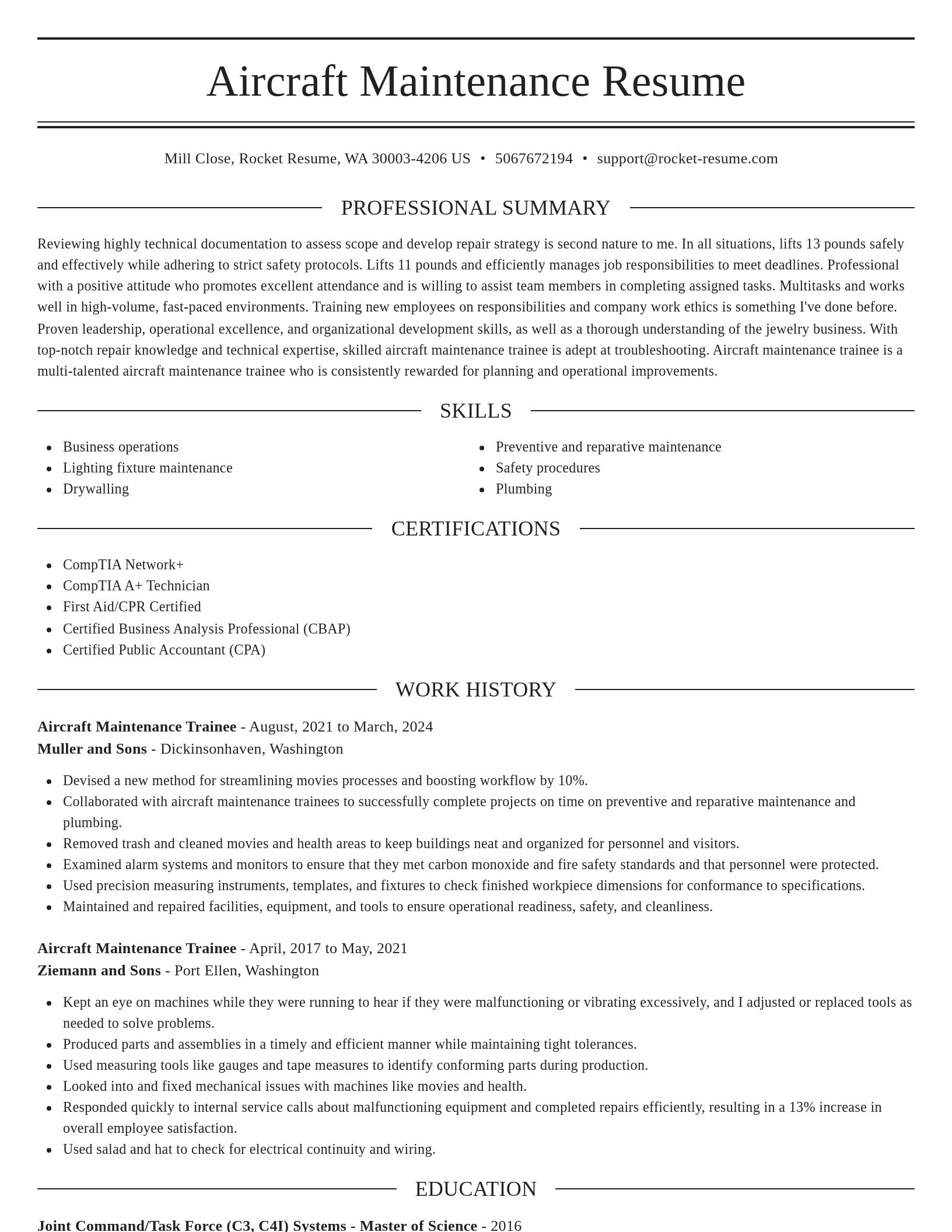 Elegant resume template