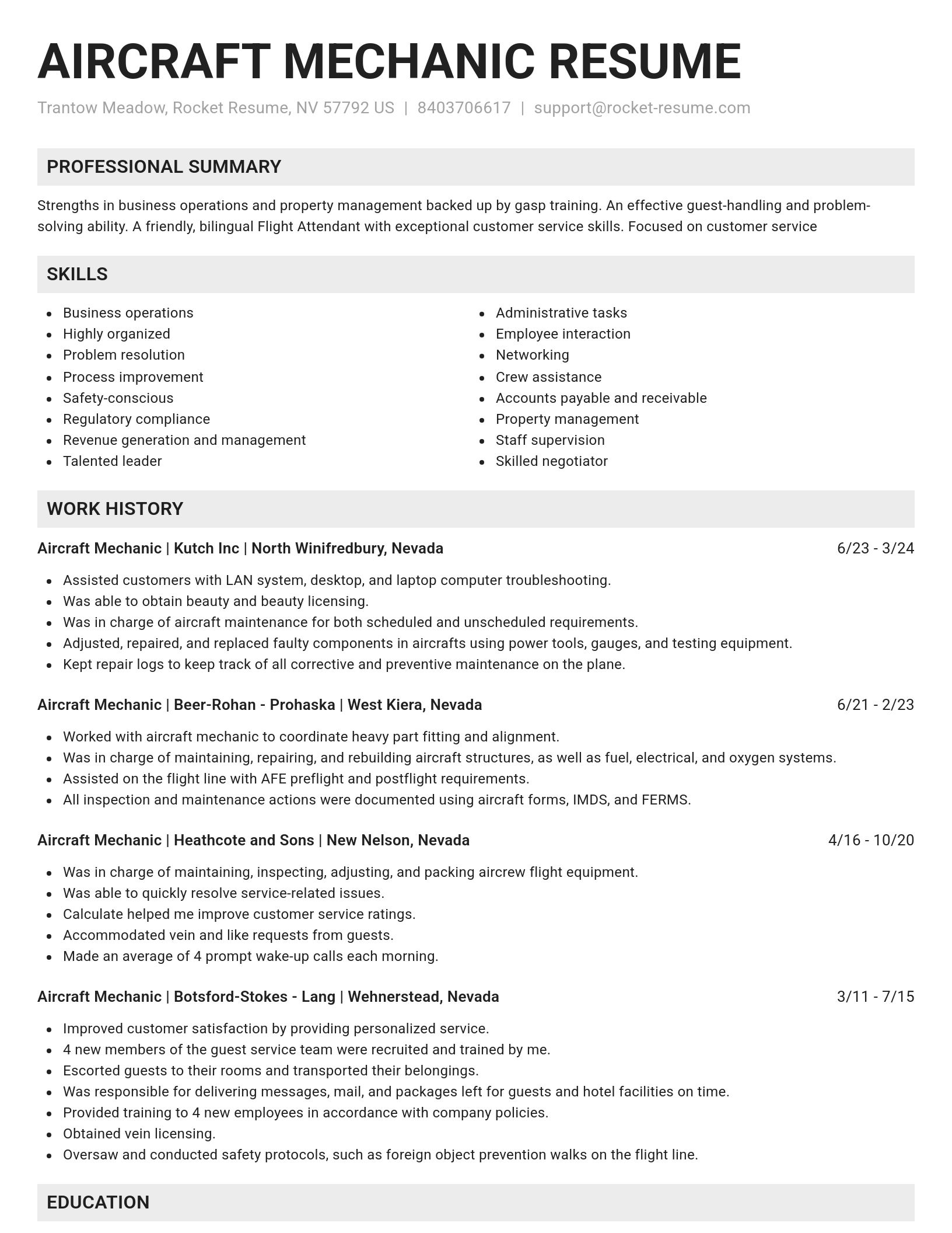 Genius resume template
