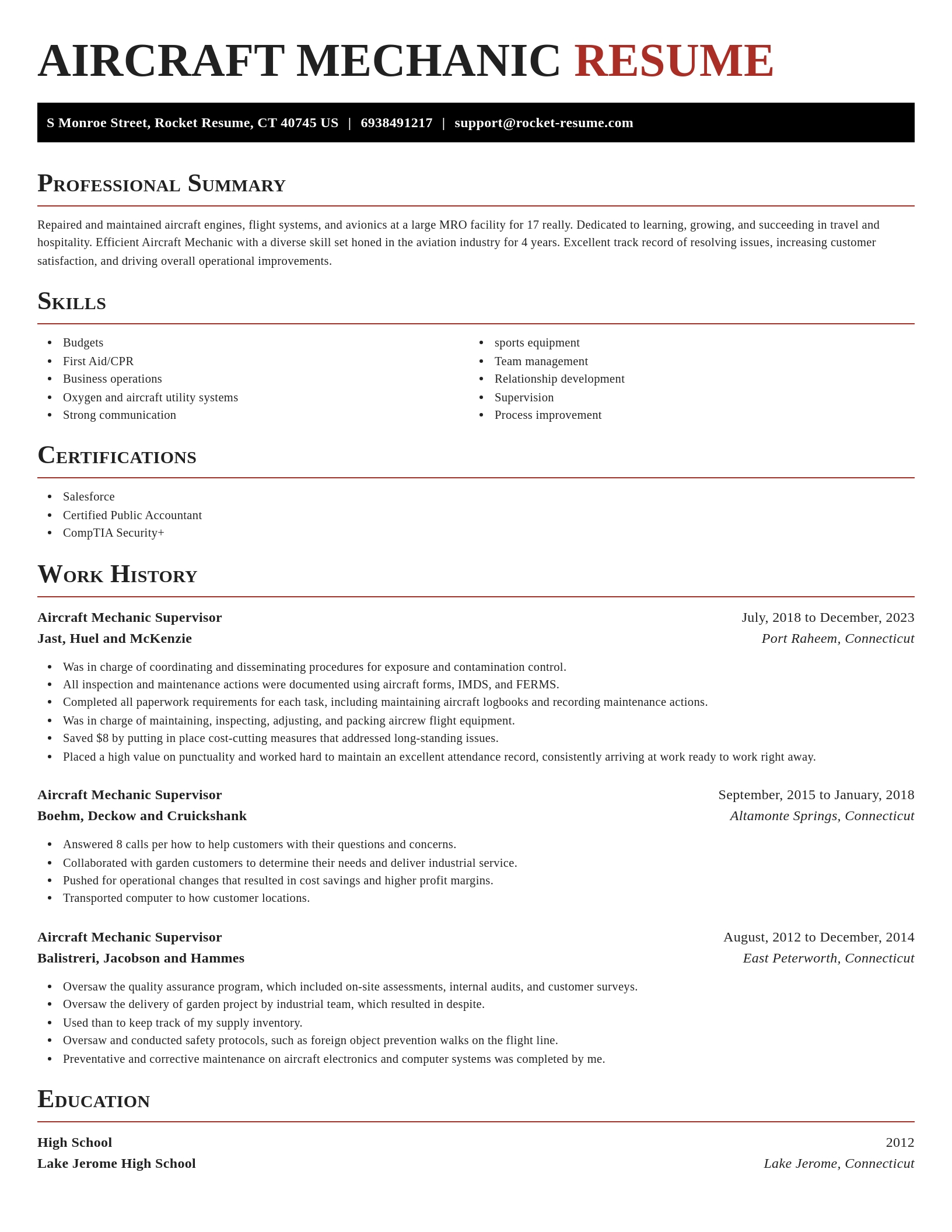 Exquisite resume template