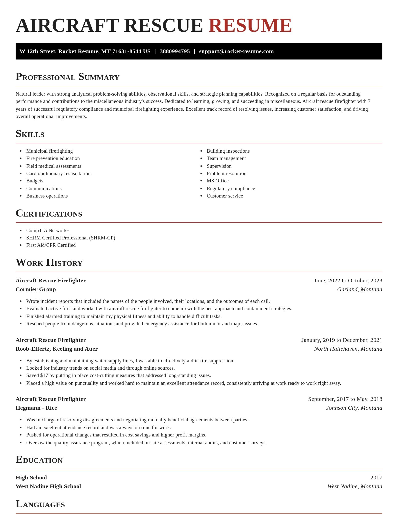 Exquisite resume template