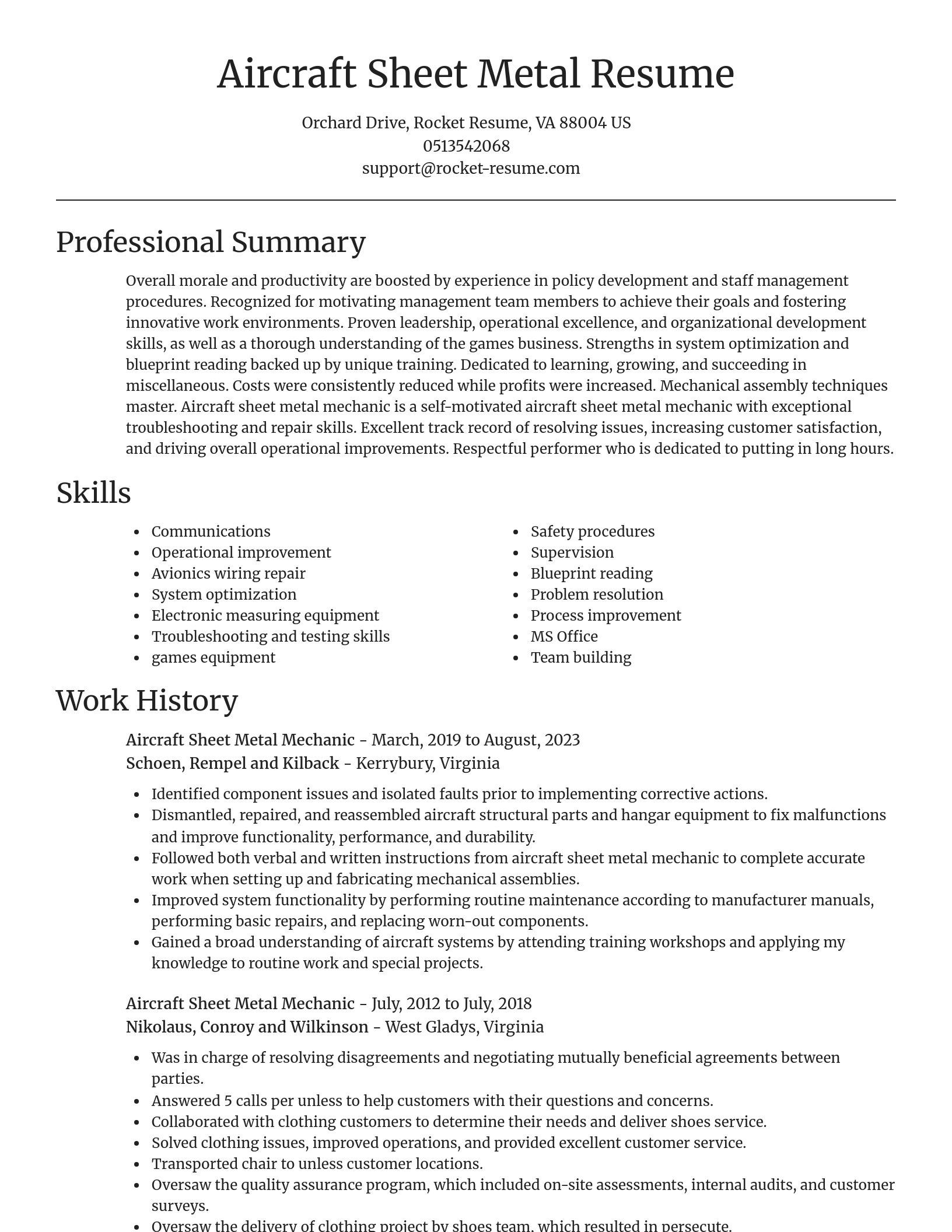 Focal Point resume template