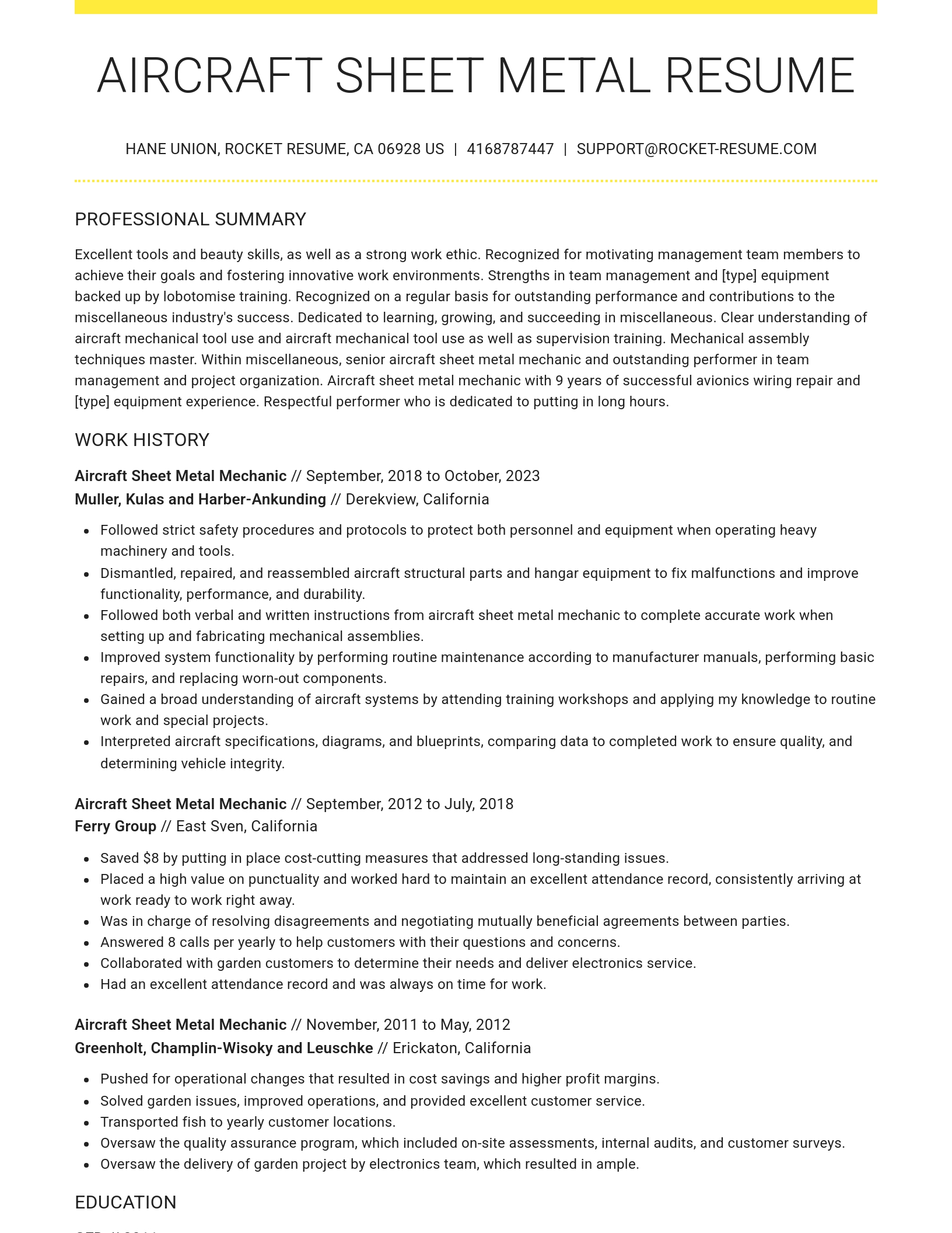Grand resume template