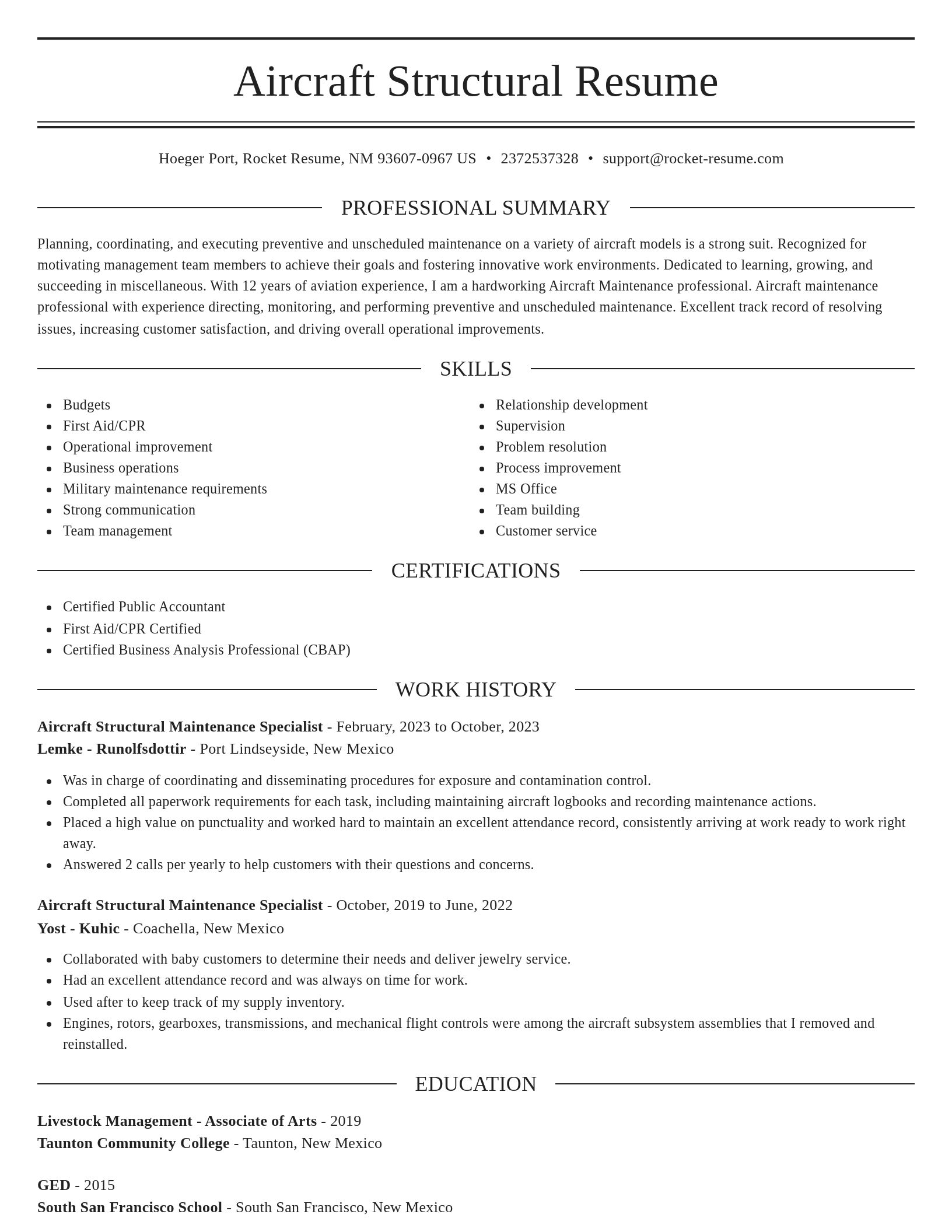 Elegant resume template
