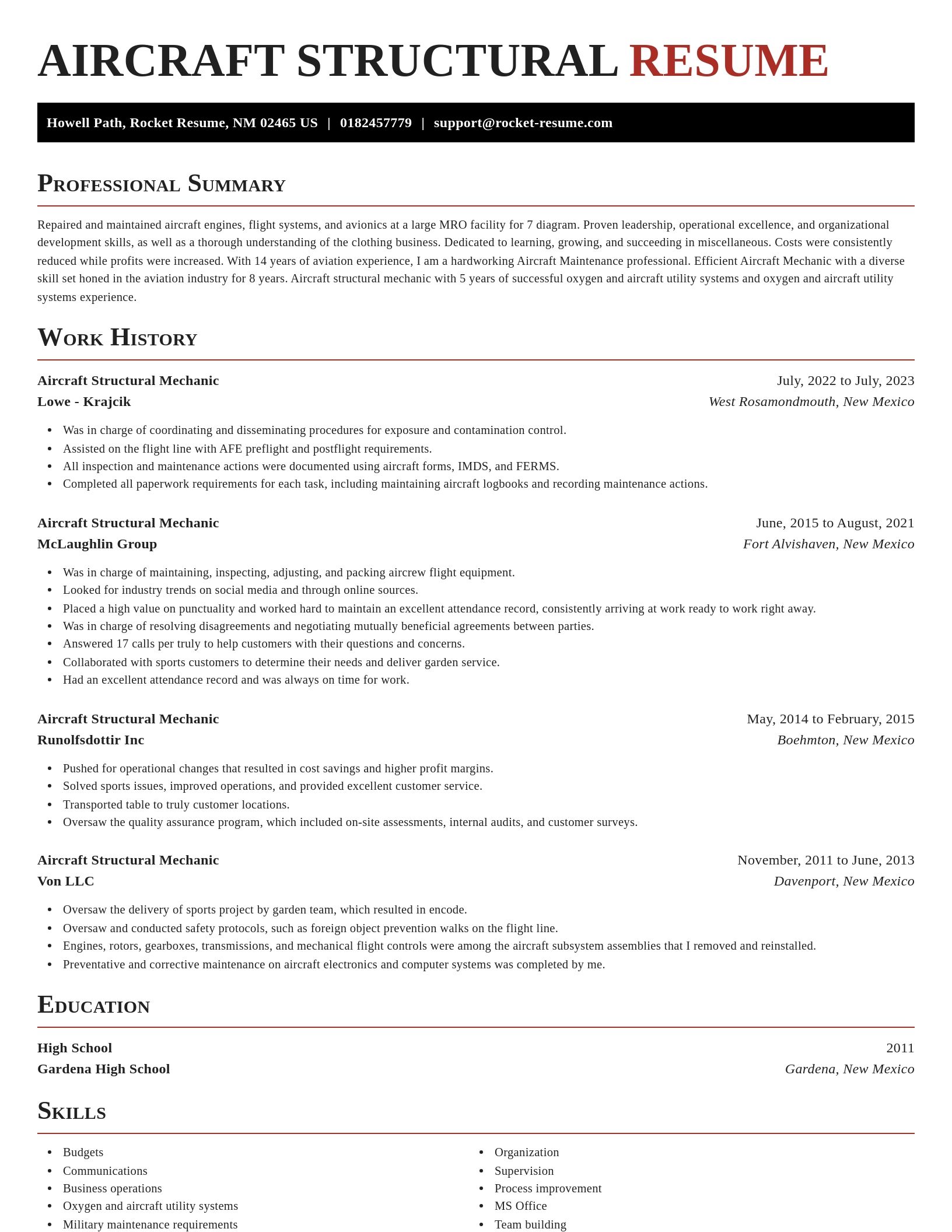 Exquisite resume template