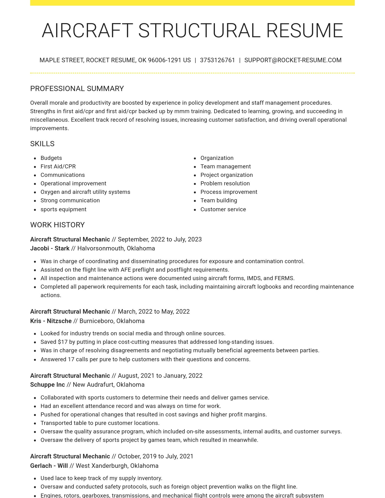 Grand resume template