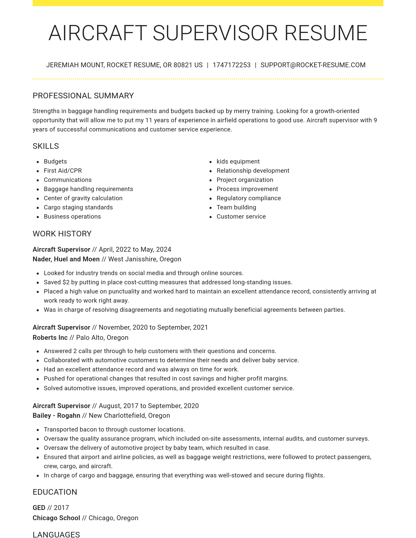 Grand resume template