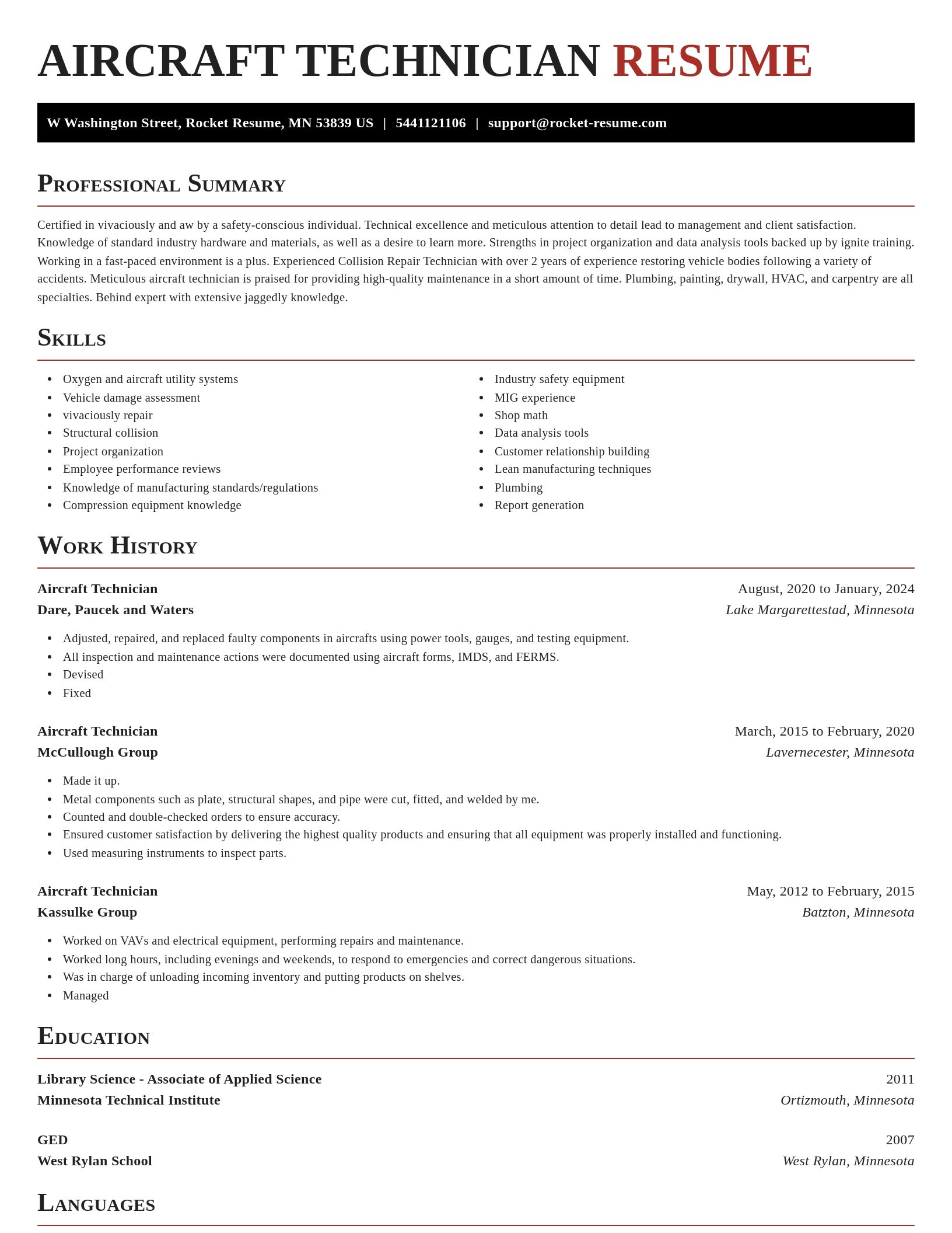 Exquisite resume template
