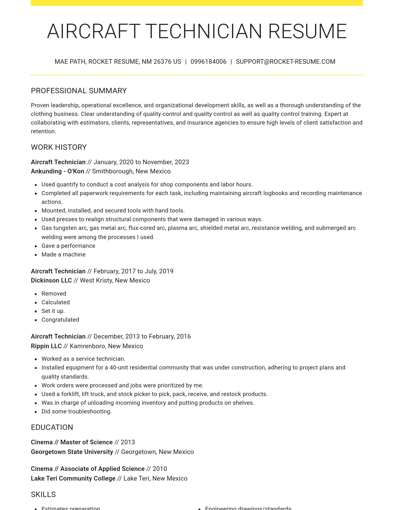 Grand resume template