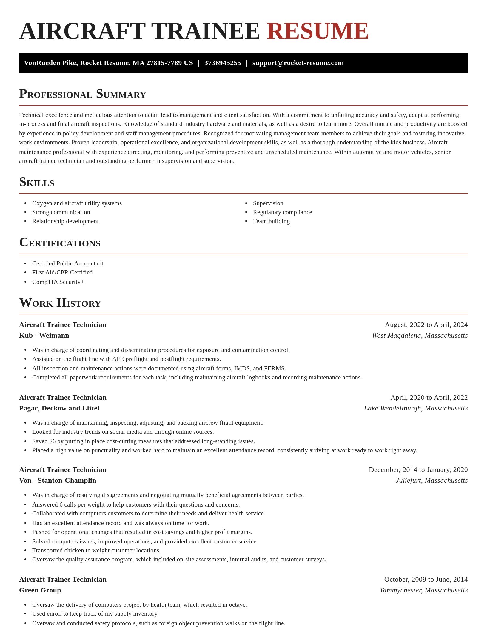 Exquisite resume template