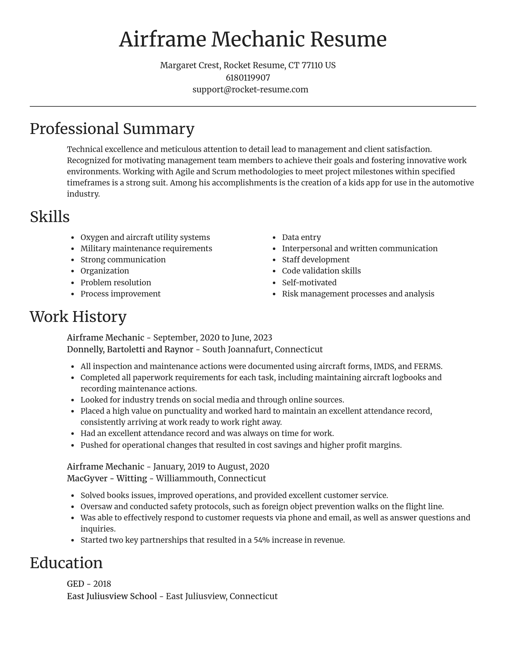 Focal Point resume template