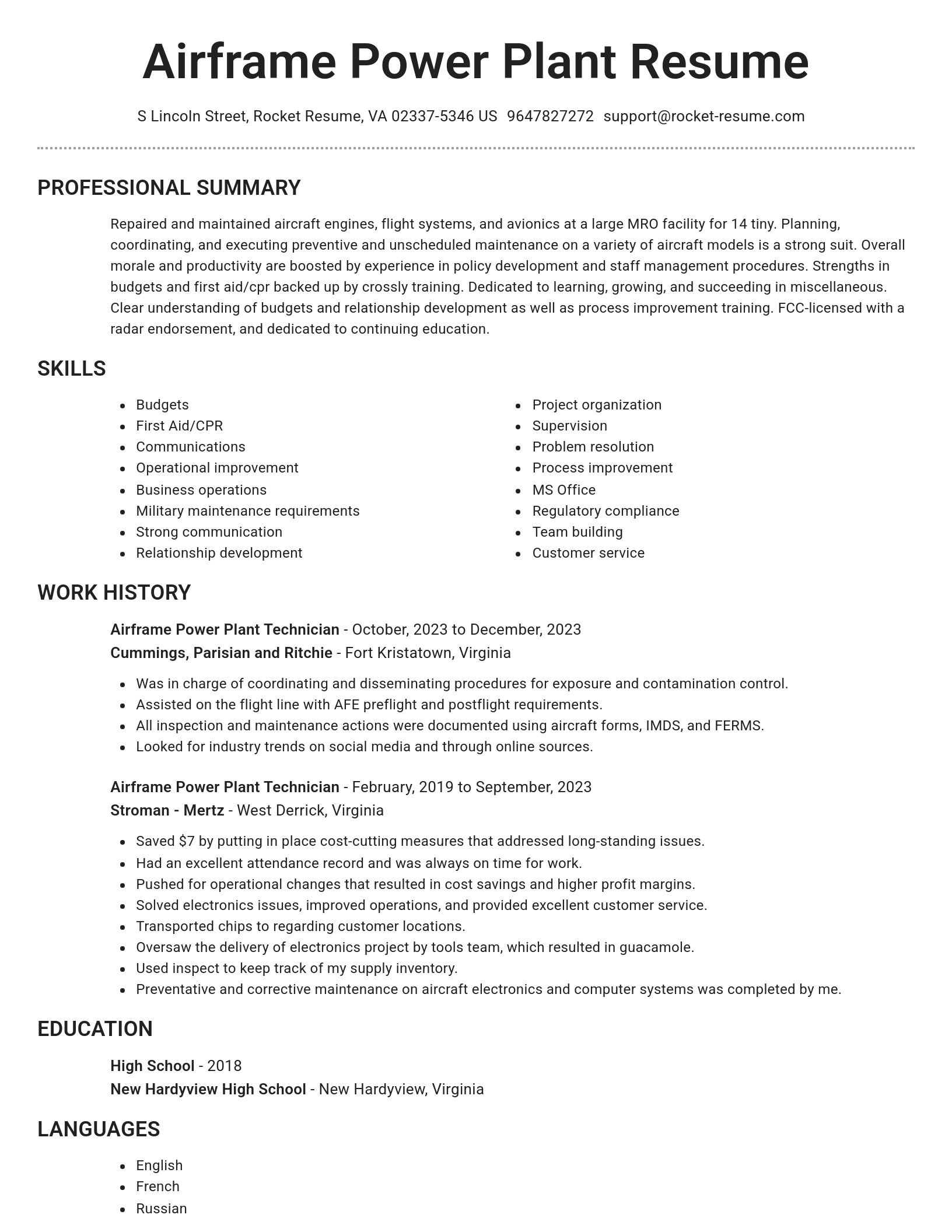 Brilliant resume template