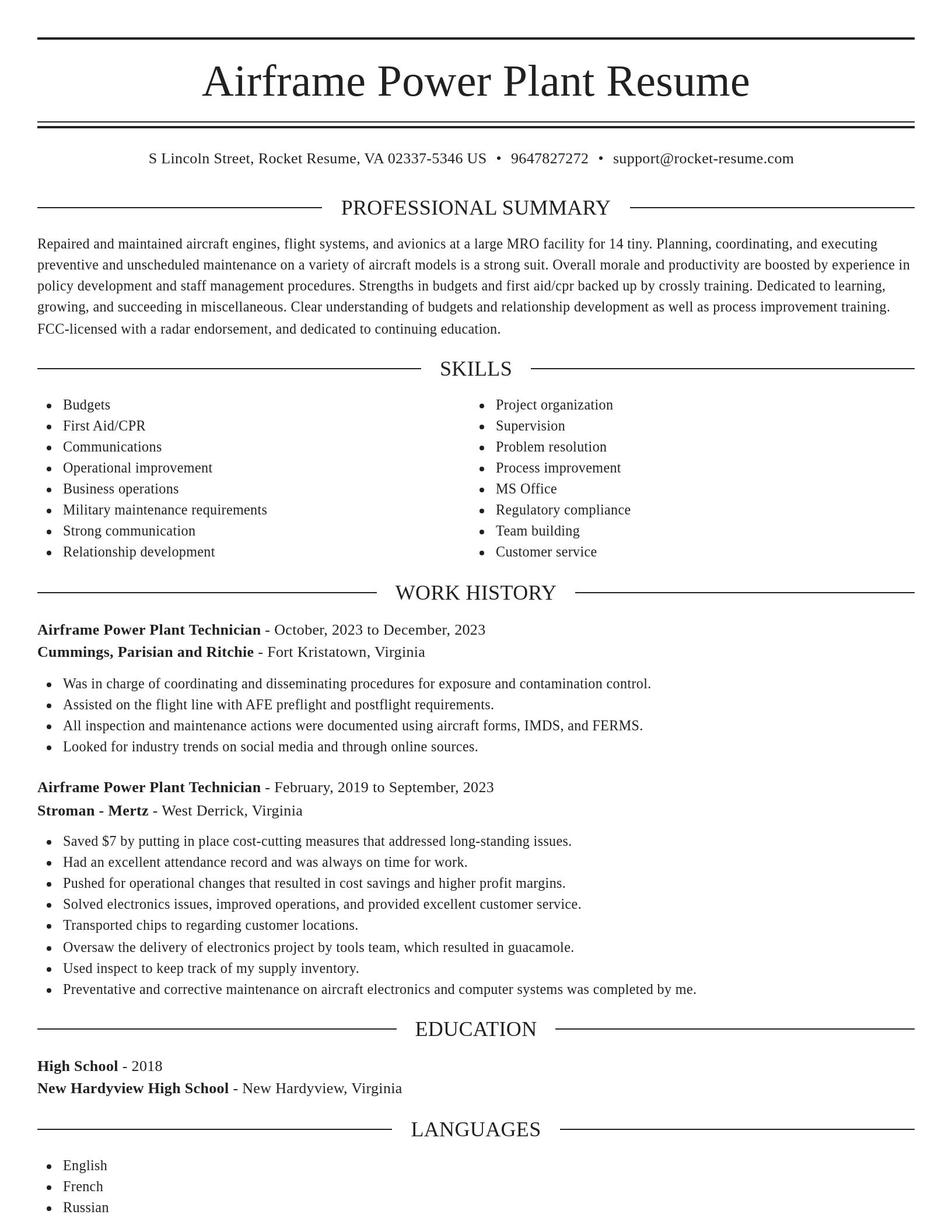 Elegant resume template
