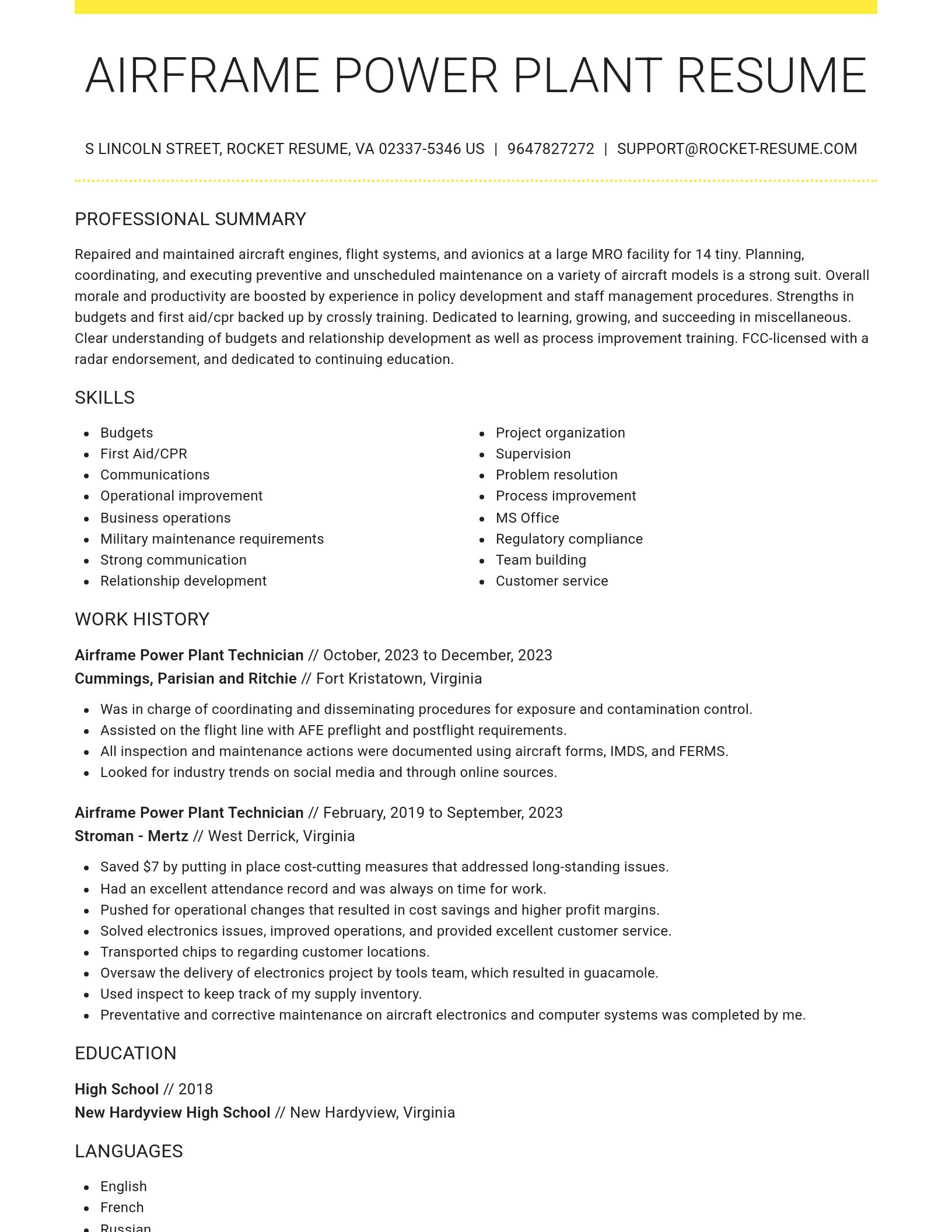 Grand resume template