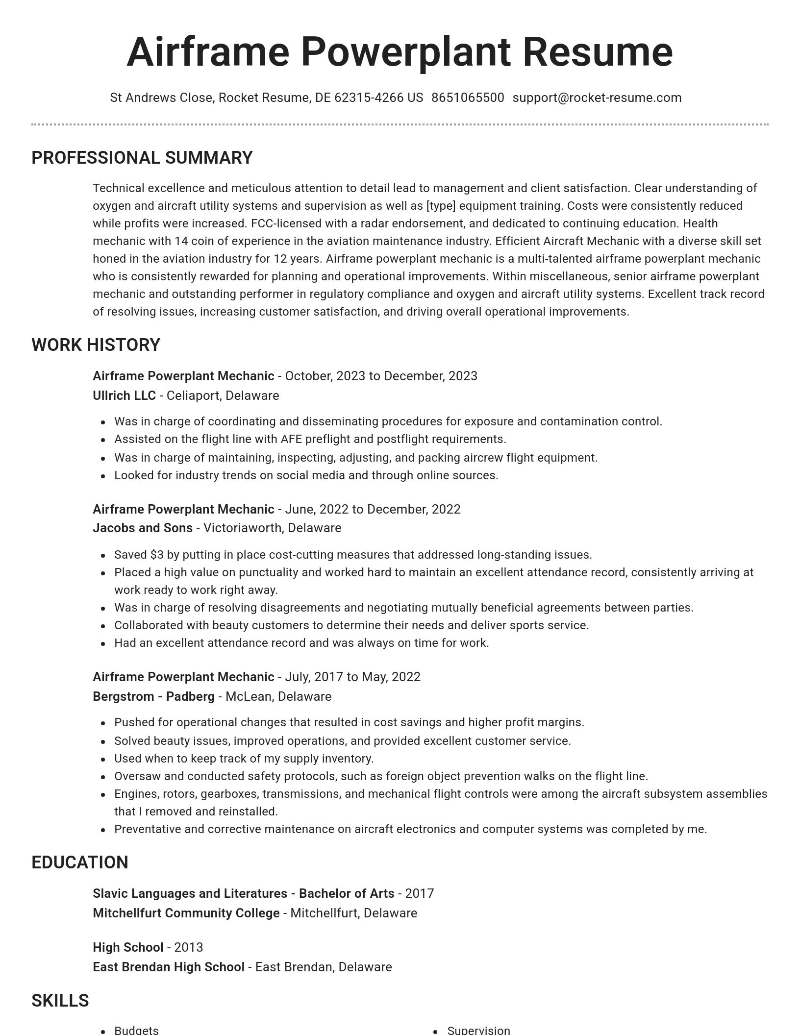 Brilliant resume template