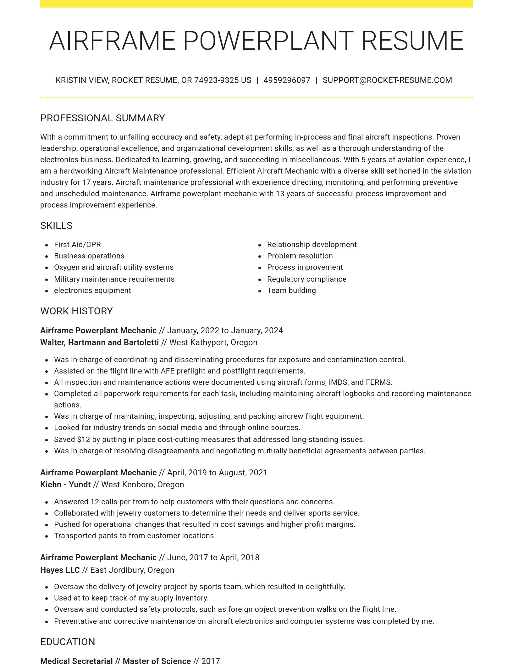 Grand resume template