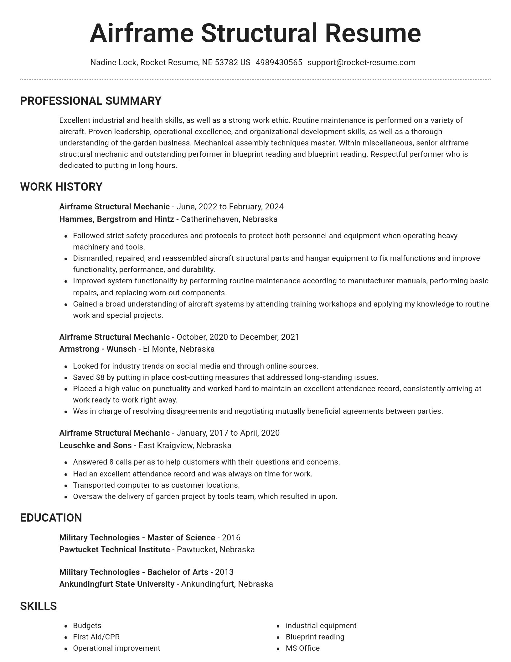 Brilliant resume template